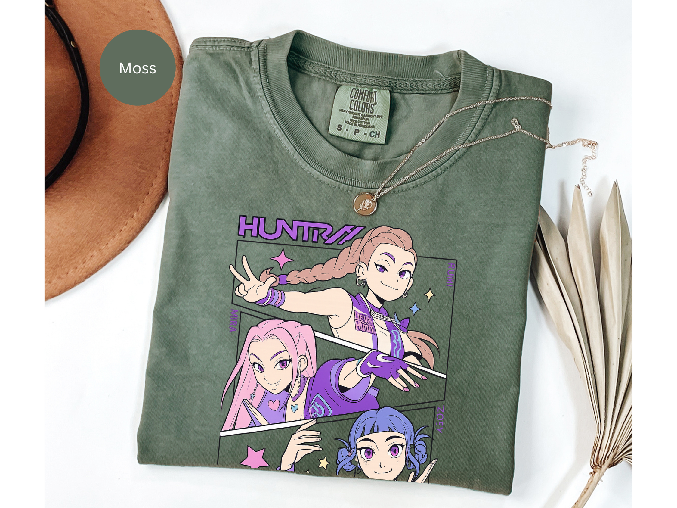 Kpop Music Demon Hunters Shirt, Anime Slayer Aesthetic Tee, Comfort Colors Idol Graphic T-Shirt, Gift for Kpop and Anime Fans