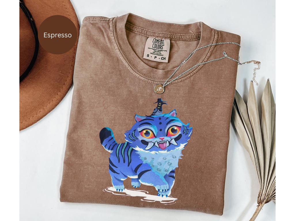 Kpop Anime Demon Hunters T-shirt - Blue Tiger Idol Graphic Tee