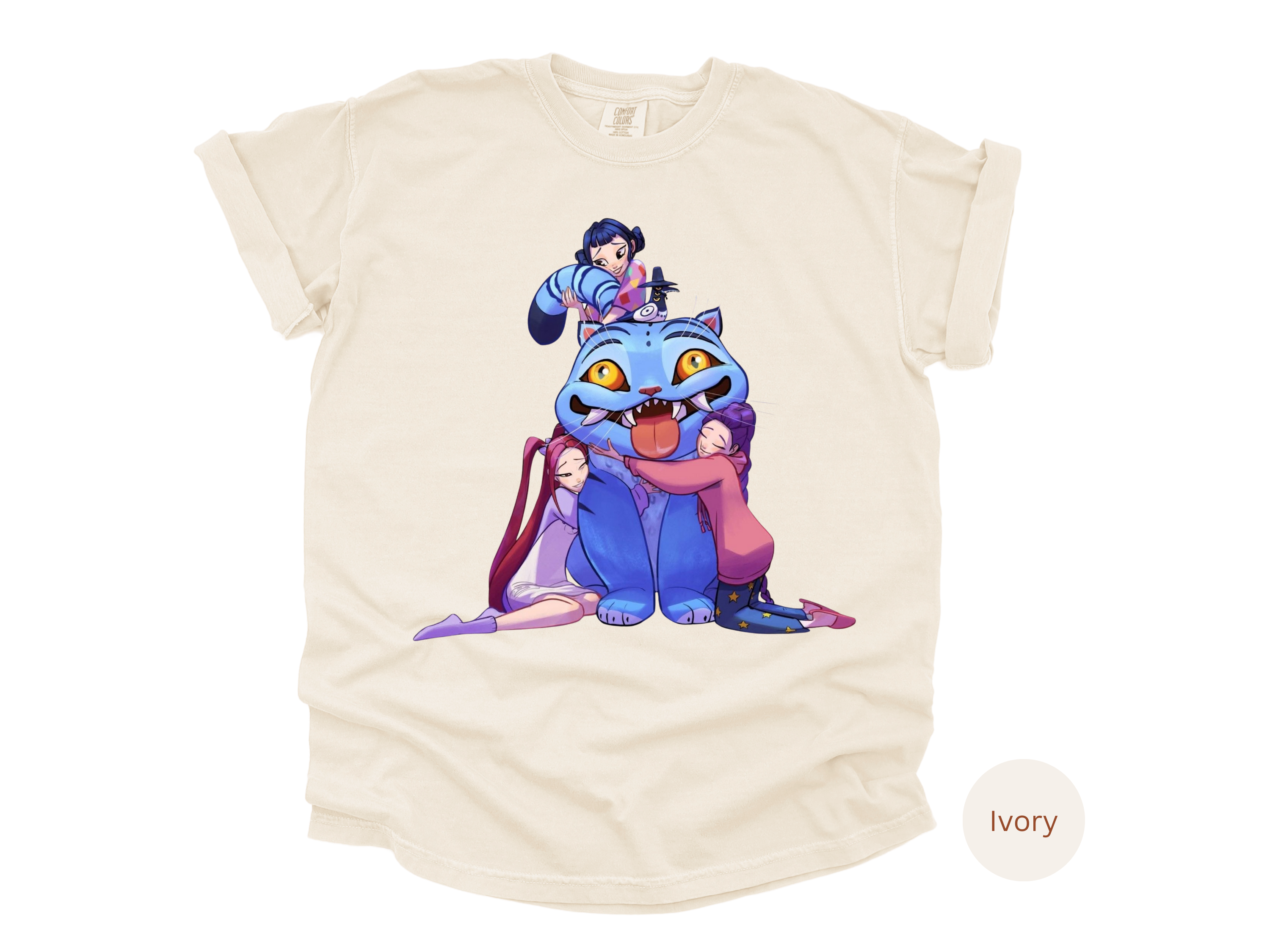 Kpop Music Demon Hunters Shirt, Anime Slayer Aesthetic Tee, Comfort Colors Idol Graphic T-Shirt, Gift for Kpop and Anime Fans