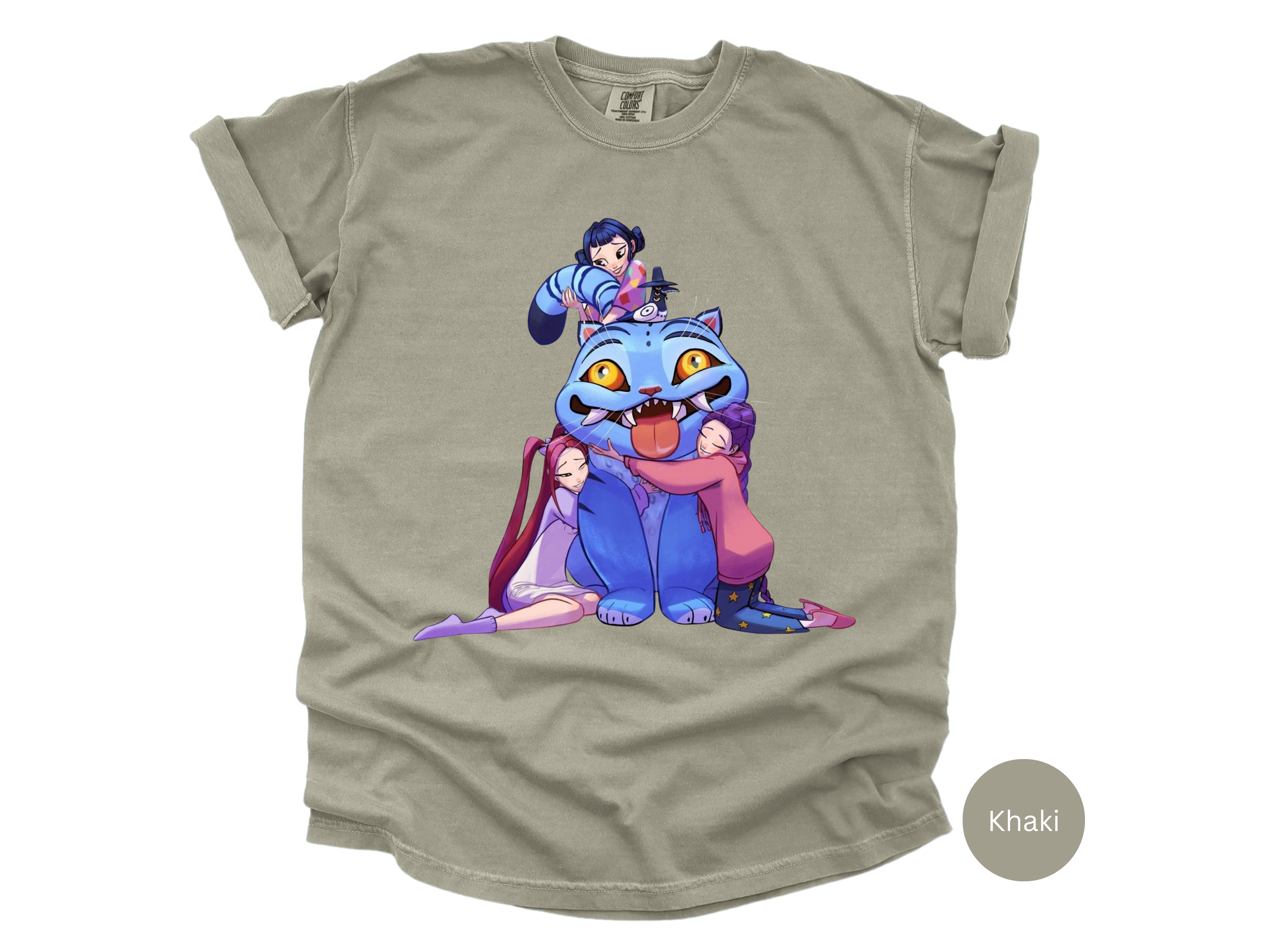 Kpop Music Demon Hunters Shirt, Anime Slayer Aesthetic Tee, Comfort Colors Idol Graphic T-Shirt, Gift for Kpop and Anime Fans