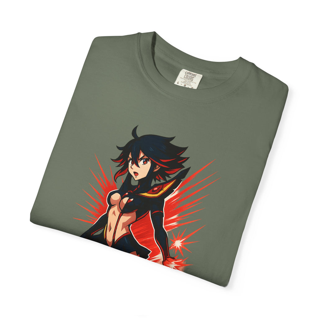 Ryuko KAMUI IGNITION Shirt, Kill la Kill Senketsu Anime Tee, Scissor Blade Pin-Up Pose, Life Fiber Power Top, Comfort Colors Gift