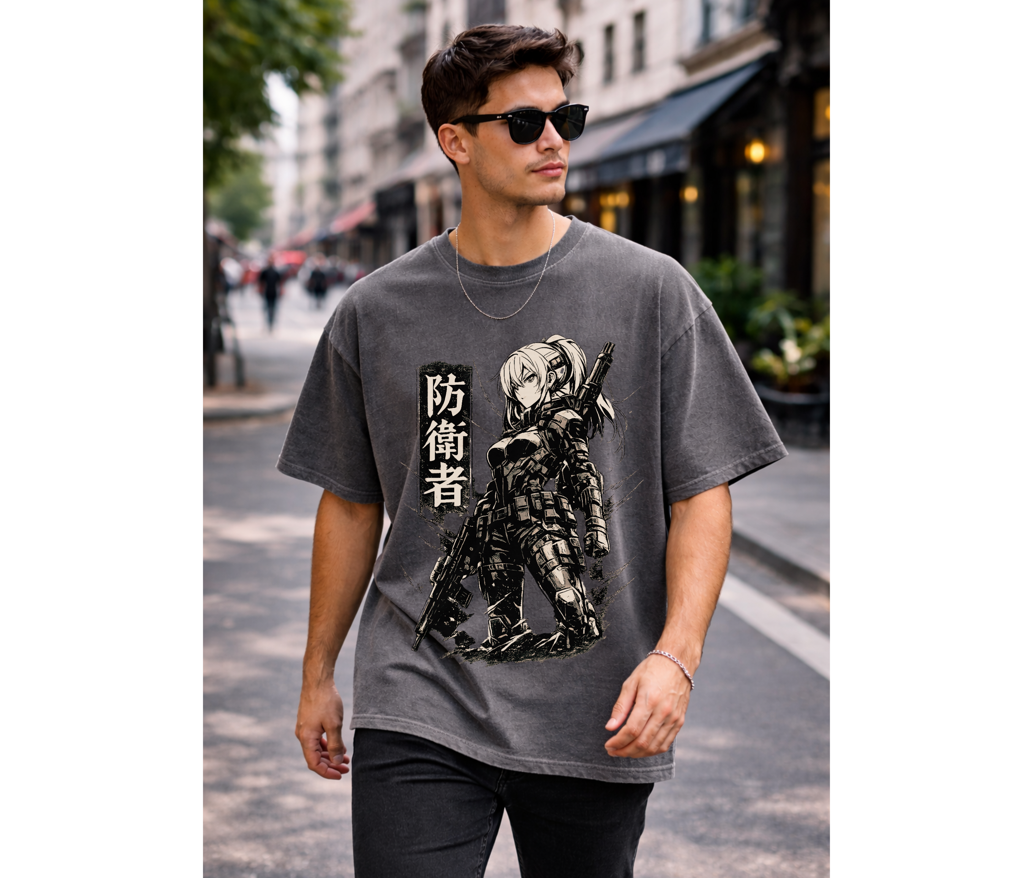 Defender Anime Streetwear Tee (防衛者)