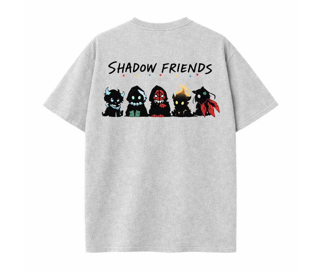 2-Sided Shadow Friends Chibi Anime Graphic T-Shirt