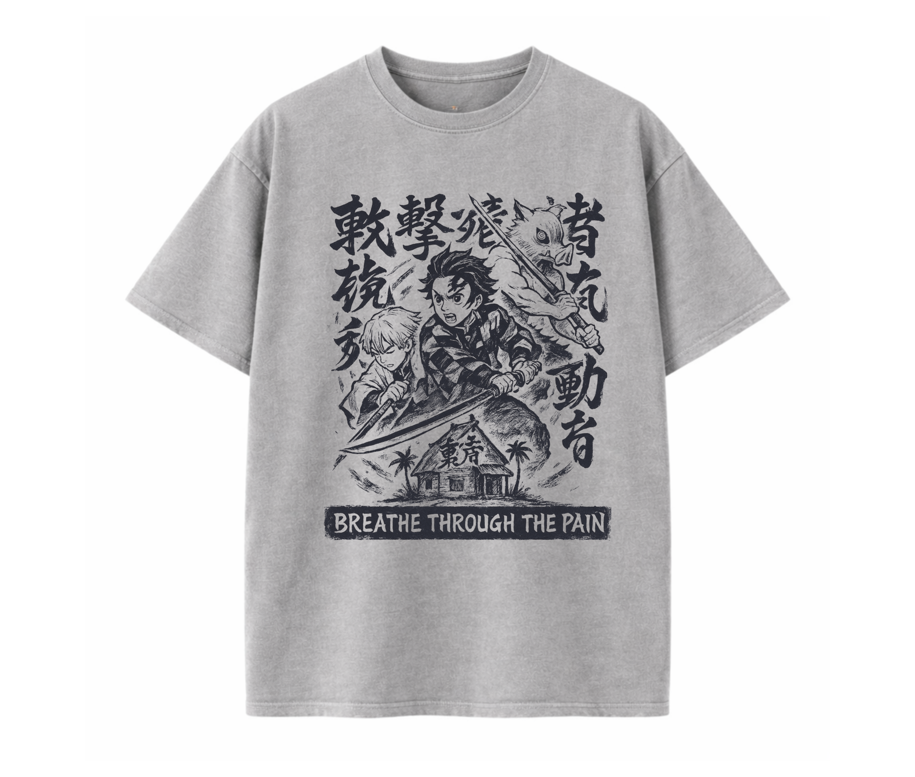Anime-Inspired Oversized Graphic T-Shirt