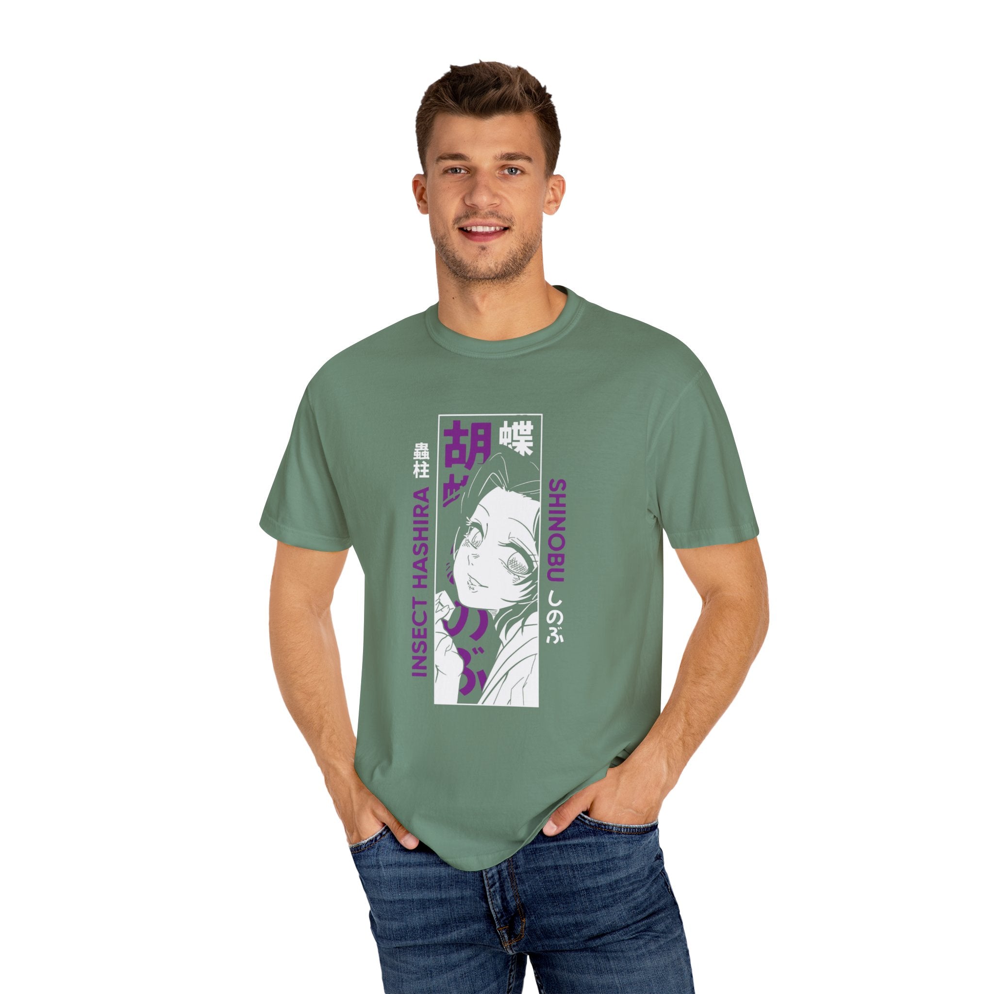 Shinobu Kocho Shirt Demon Slayer Anime Tee, Insect Hashira Graphic Shirts, Kimetsu no Yaiba T-Shirt, Otaku Gift, Japanese Aesthetic