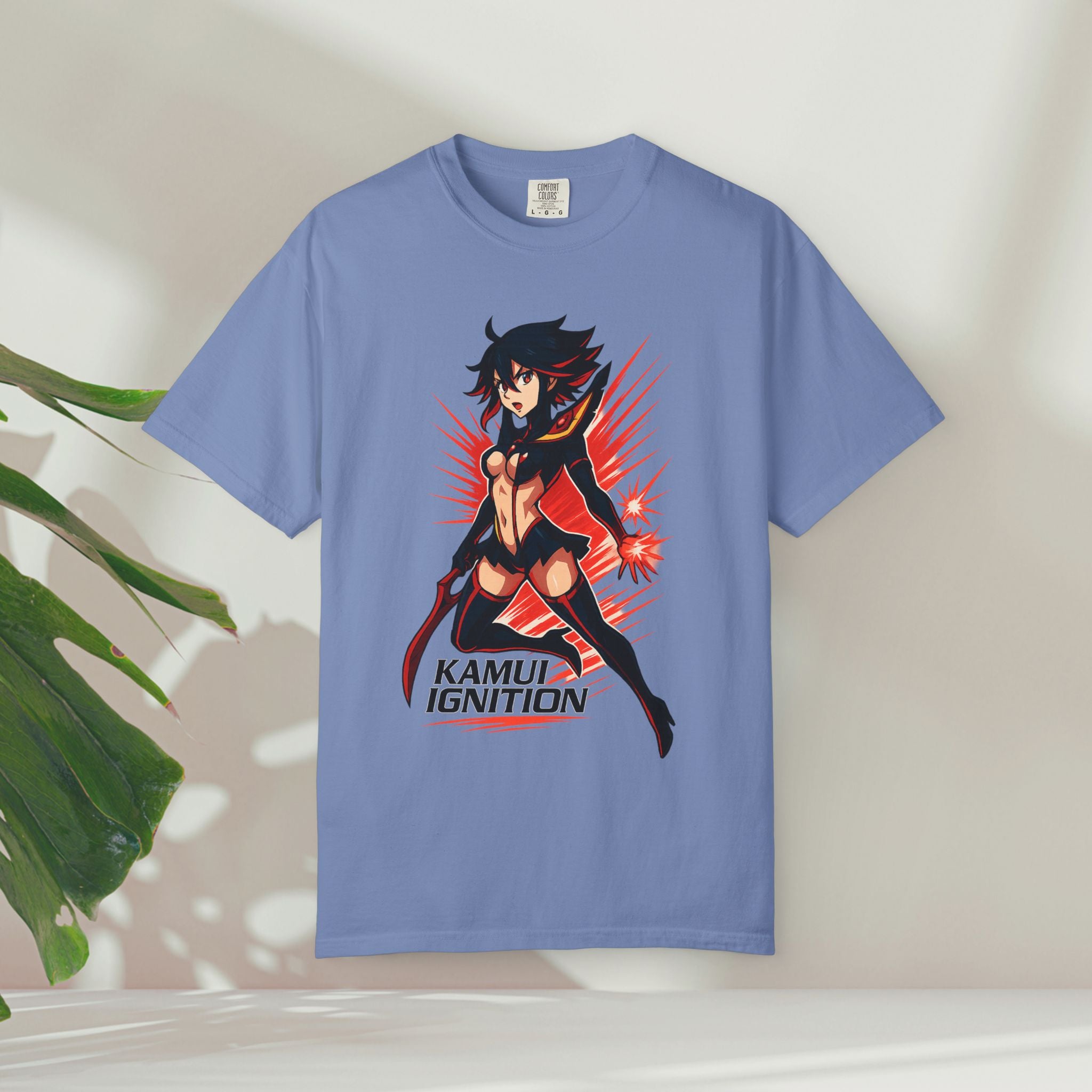 Ryuko KAMUI IGNITION Shirt, Kill la Kill Senketsu Anime Tee, Scissor Blade Pin-Up Pose, Life Fiber Power Top, Comfort Colors Gift