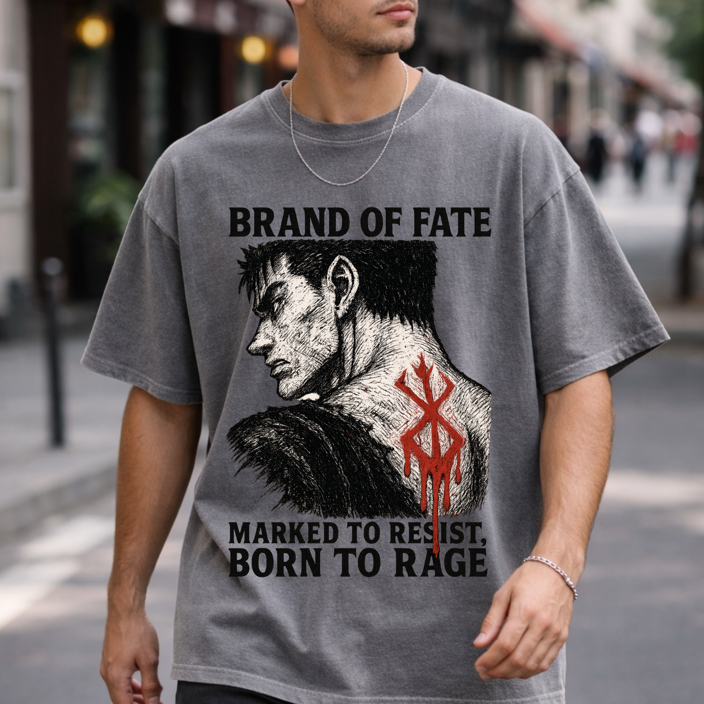 Brand of Fate – Dark Fantasy Anime Streetwear Tee