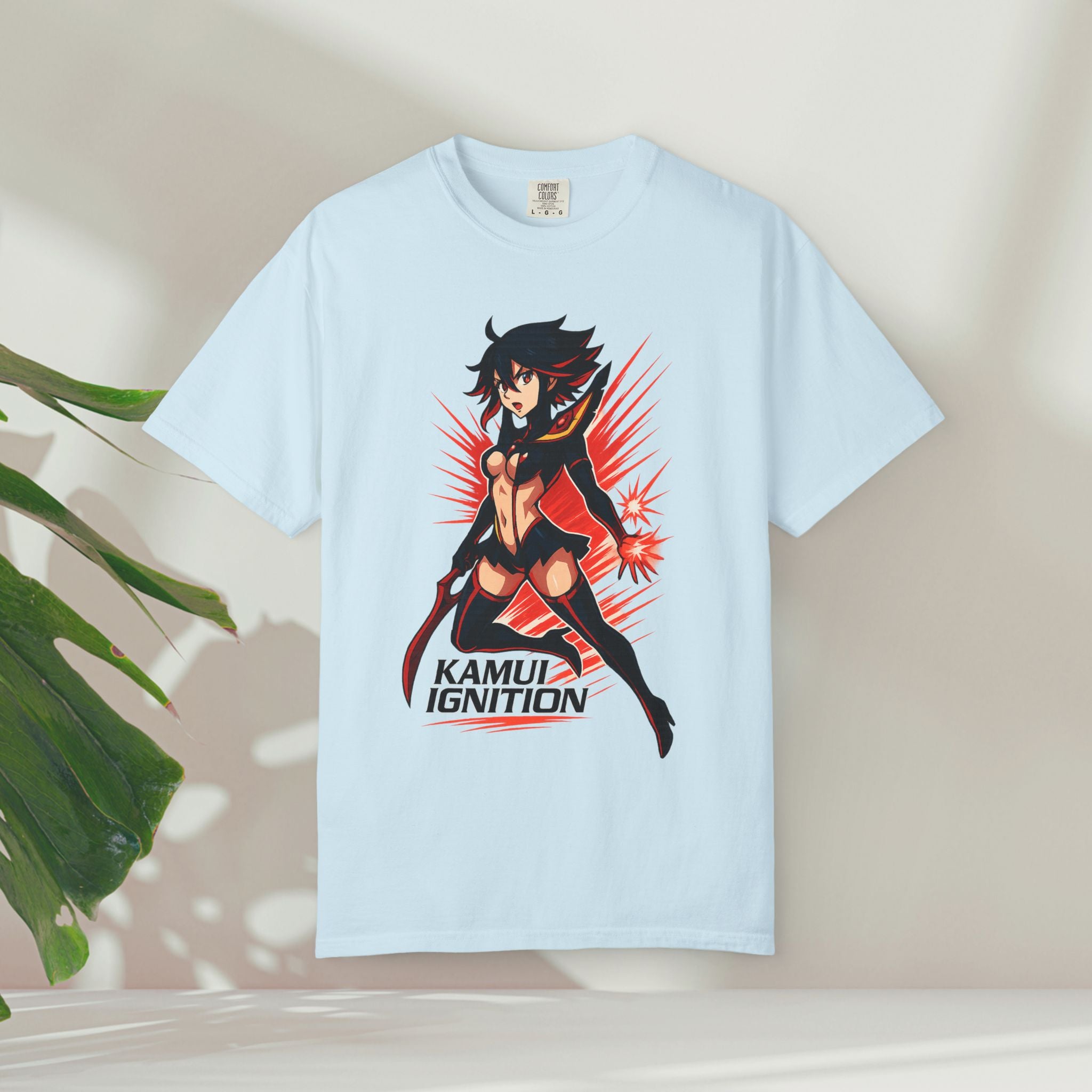 Ryuko KAMUI IGNITION Shirt, Kill la Kill Senketsu Anime Tee, Scissor Blade Pin-Up Pose, Life Fiber Power Top, Comfort Colors Gift