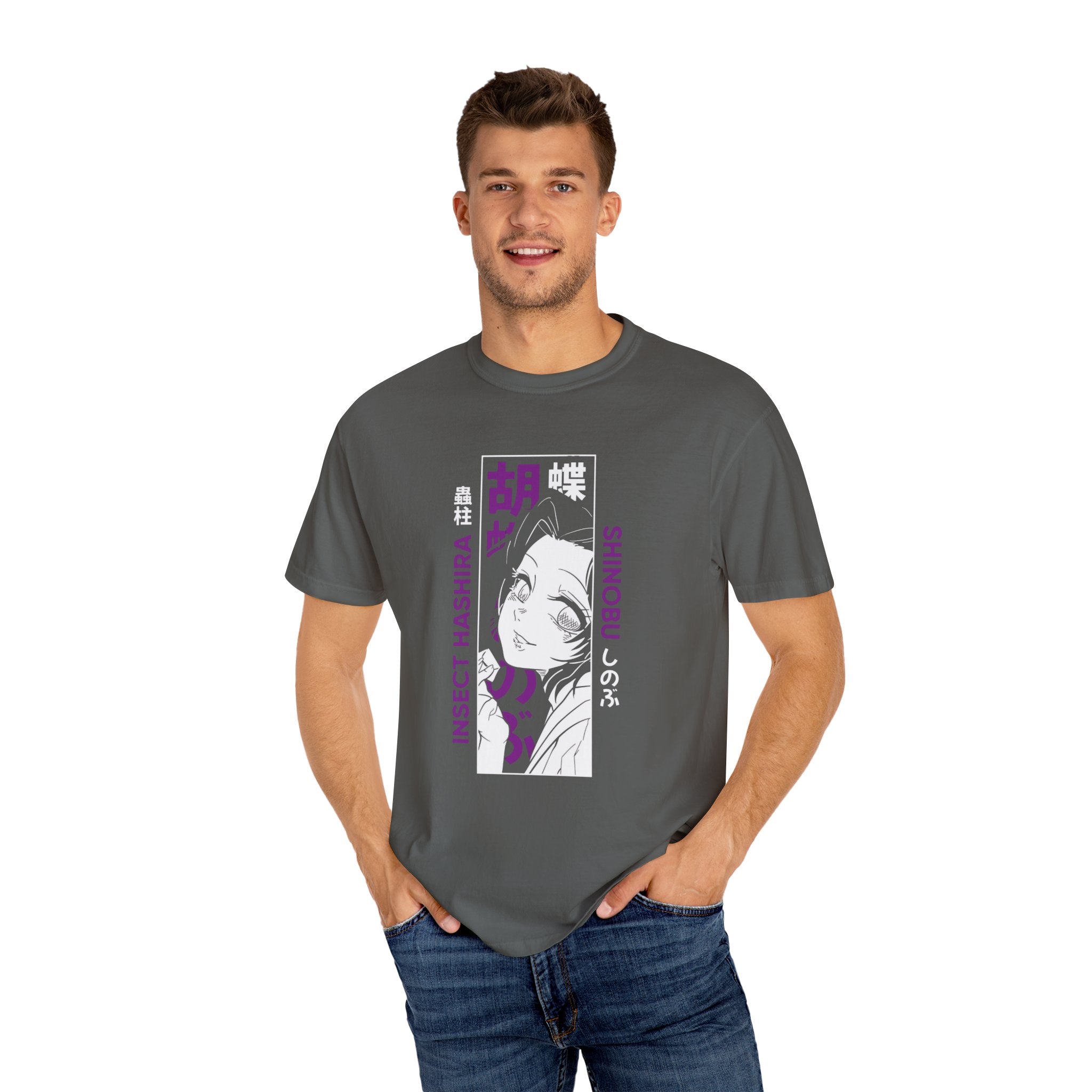 Shinobu Kocho Shirt Demon Slayer Anime Tee, Insect Hashira Graphic Shirts, Kimetsu no Yaiba T-Shirt, Otaku Gift, Japanese Aesthetic