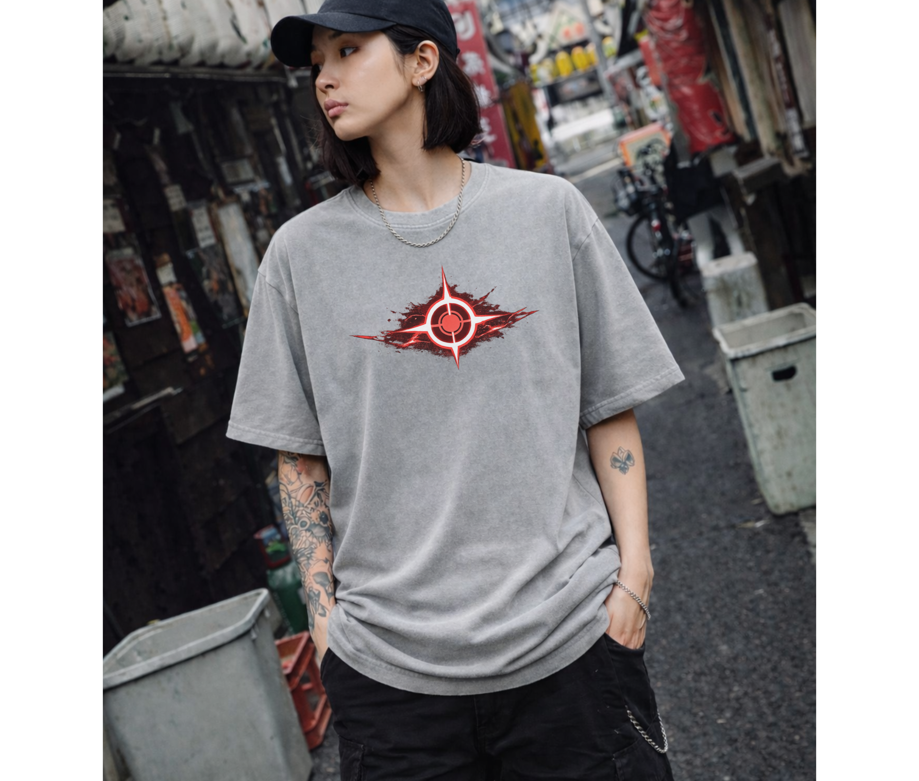 2-Sided Elf Warrior Anime Streetwear T-Shirt | Oversized Two-Sided Graphic Tee