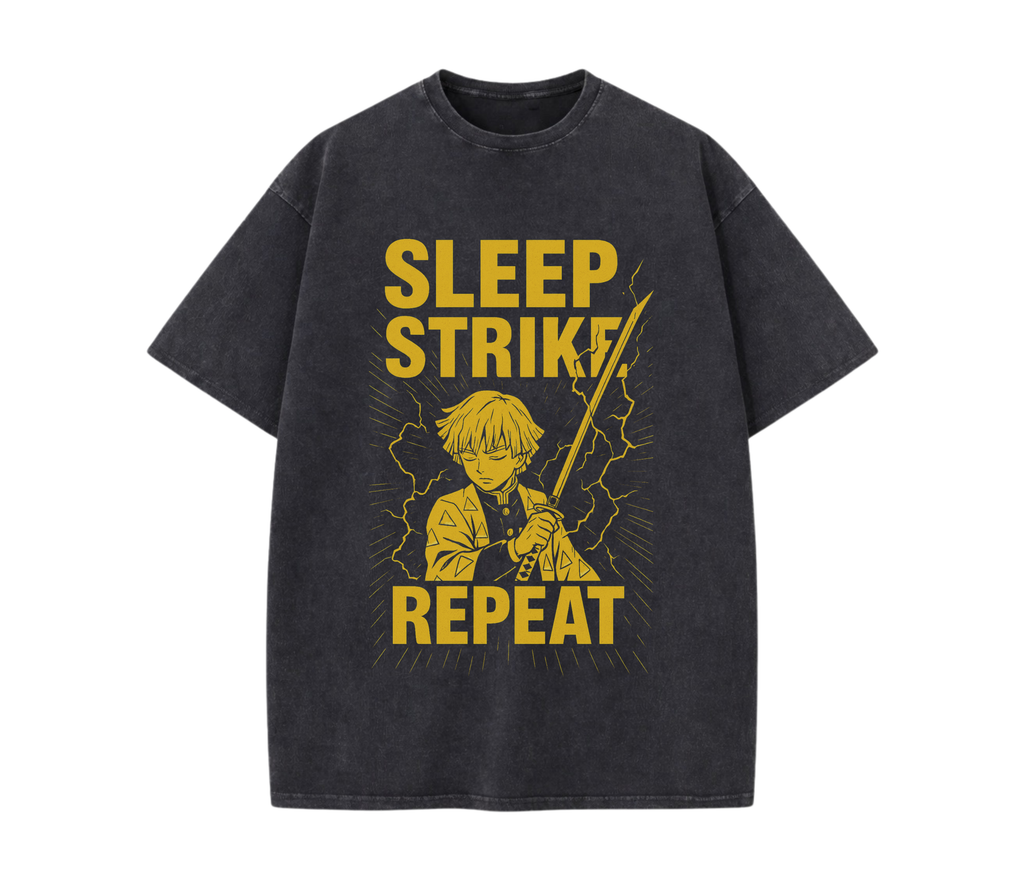 Swordsman Sleep Strike Repeat Anime Streetwear T-Shirt