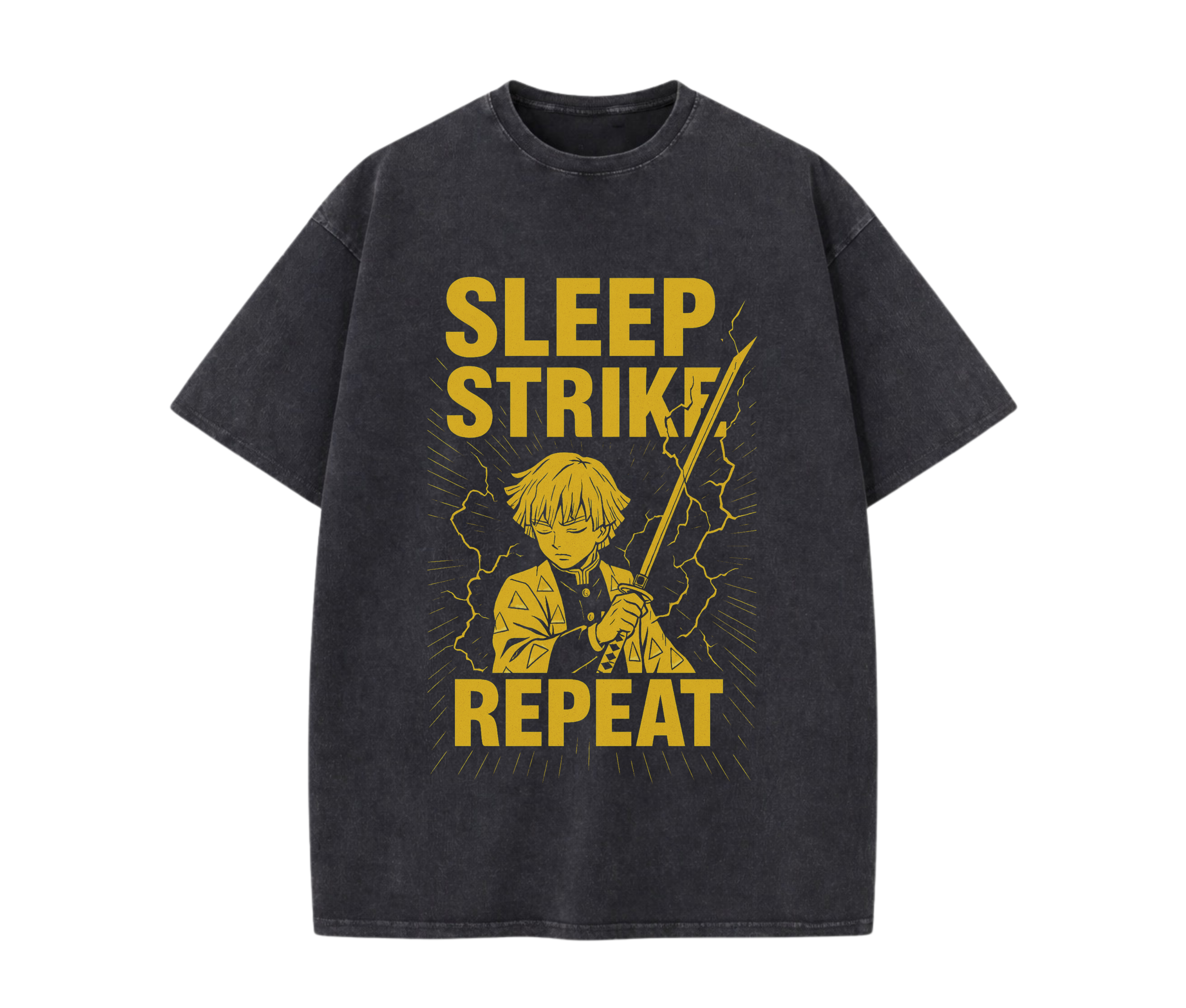 Swordsman Sleep Strike Repeat Anime Streetwear T-Shirt