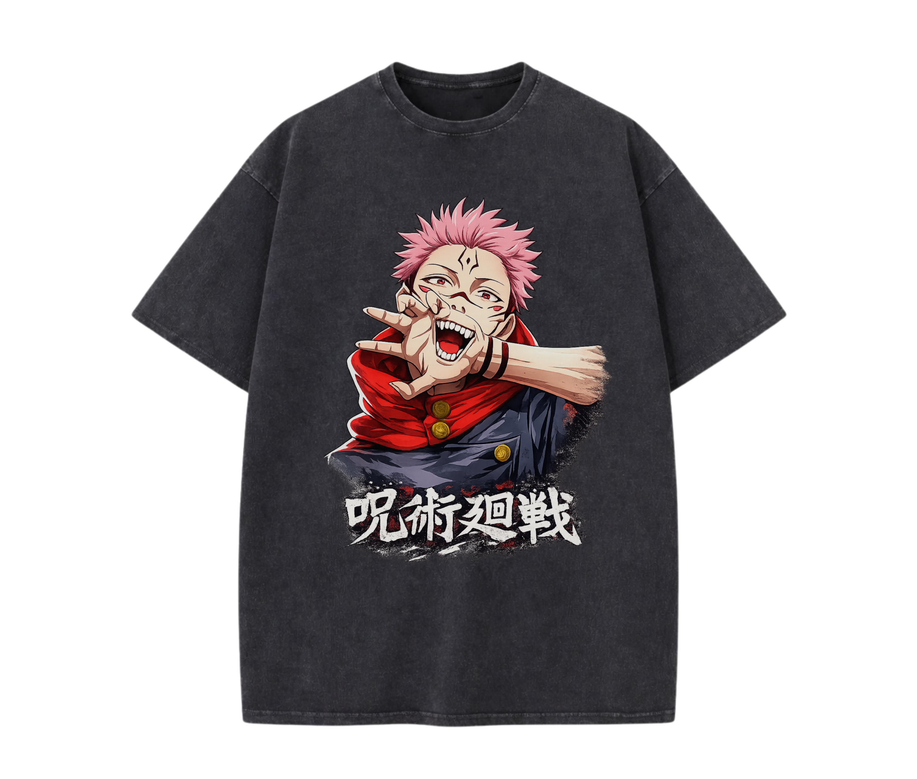 Cursed Sorcerer – Dark Anime Streetwear Oversized T-Shirt
