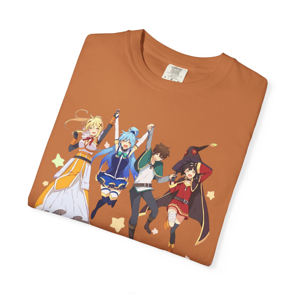 KonoSuba Anime Shirt, Funny Otaku Tee, Megumin Kazuma Aqua Darkness Shirt, Isekai Graphic T-Shirt, Unisex Weeb Gift, Comfort Colors Tee