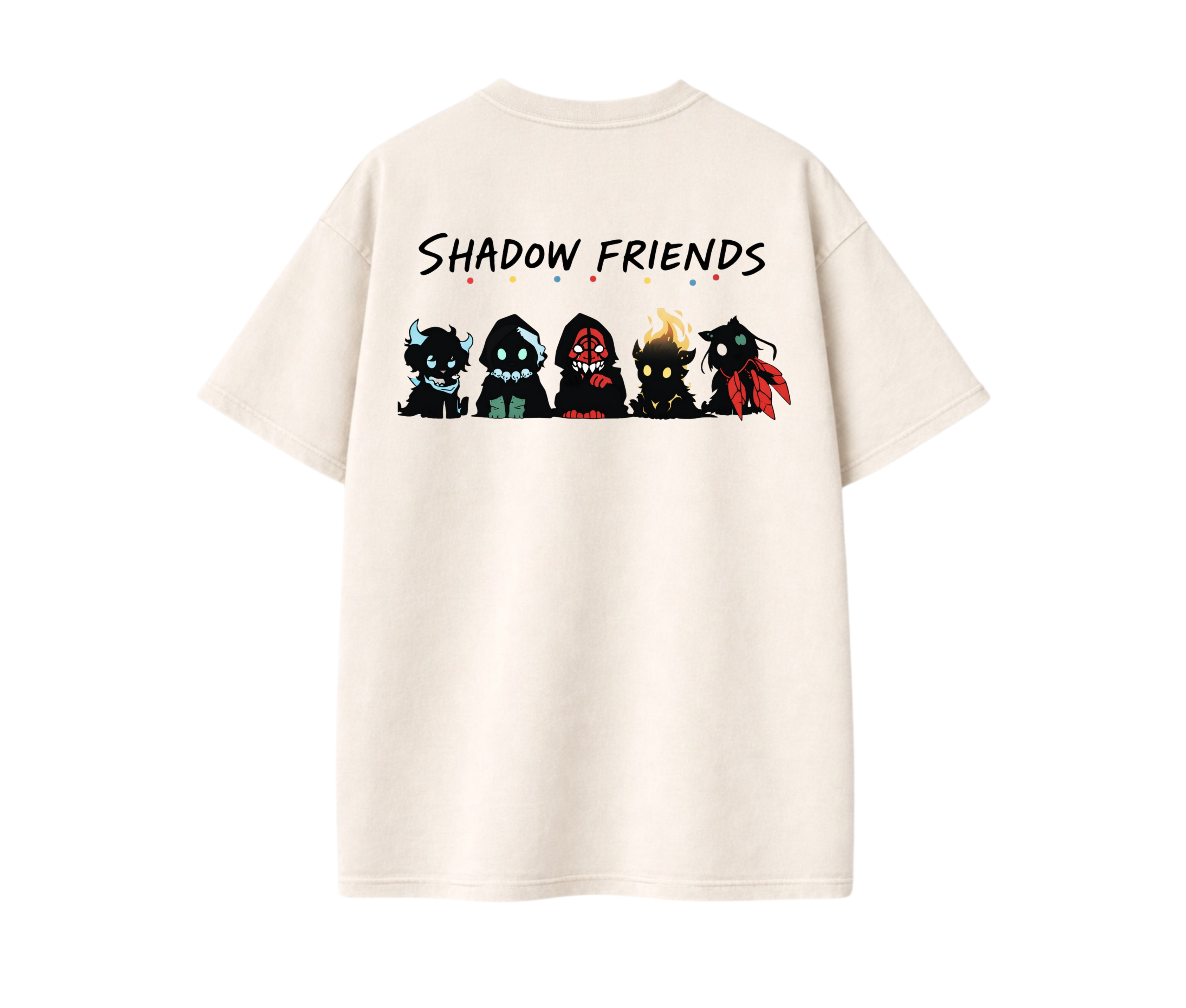 2-Sided Shadow Friends Chibi Anime Graphic T-Shirt