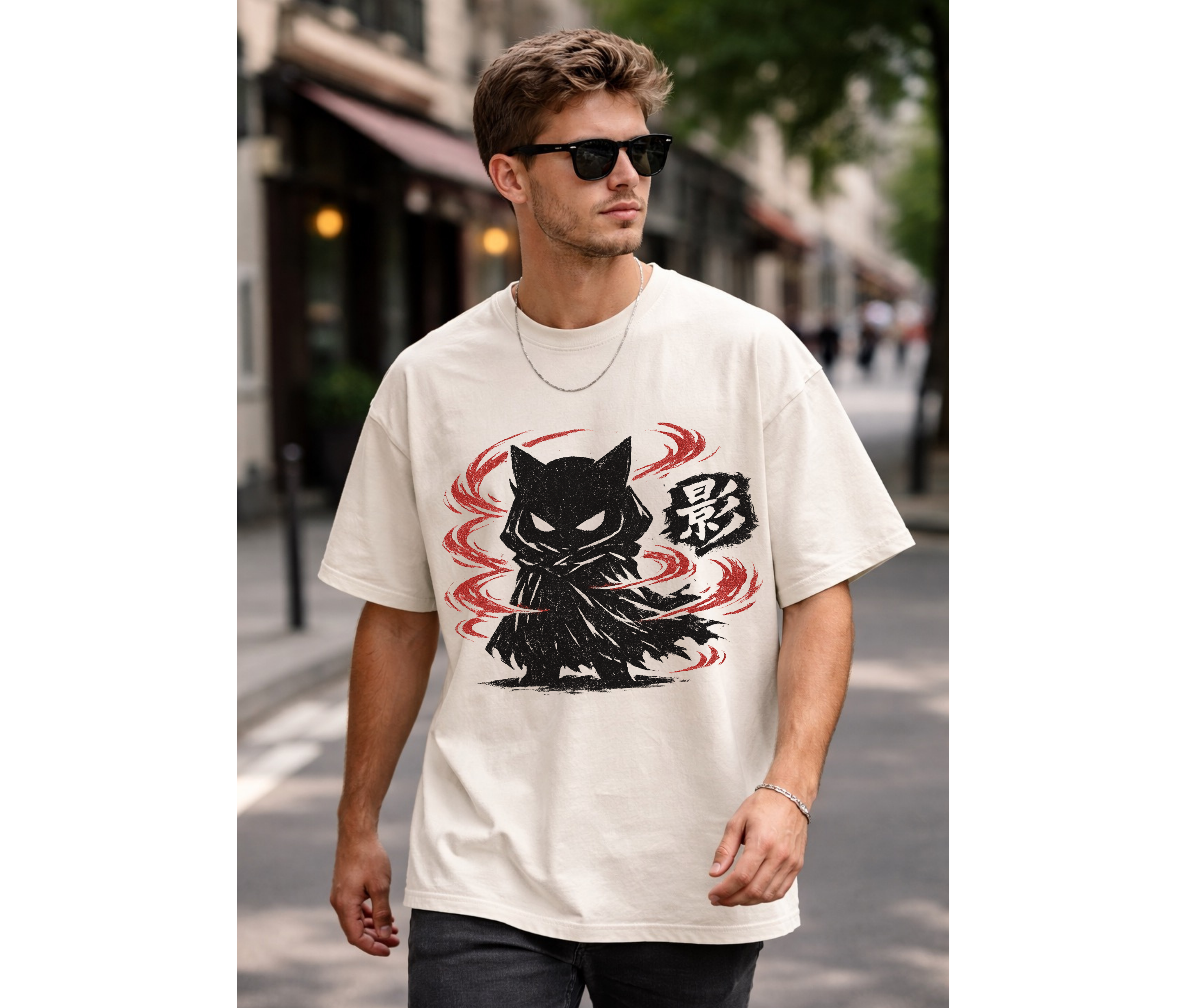 Chibi Shadow Mascot Anime Graphic Tee