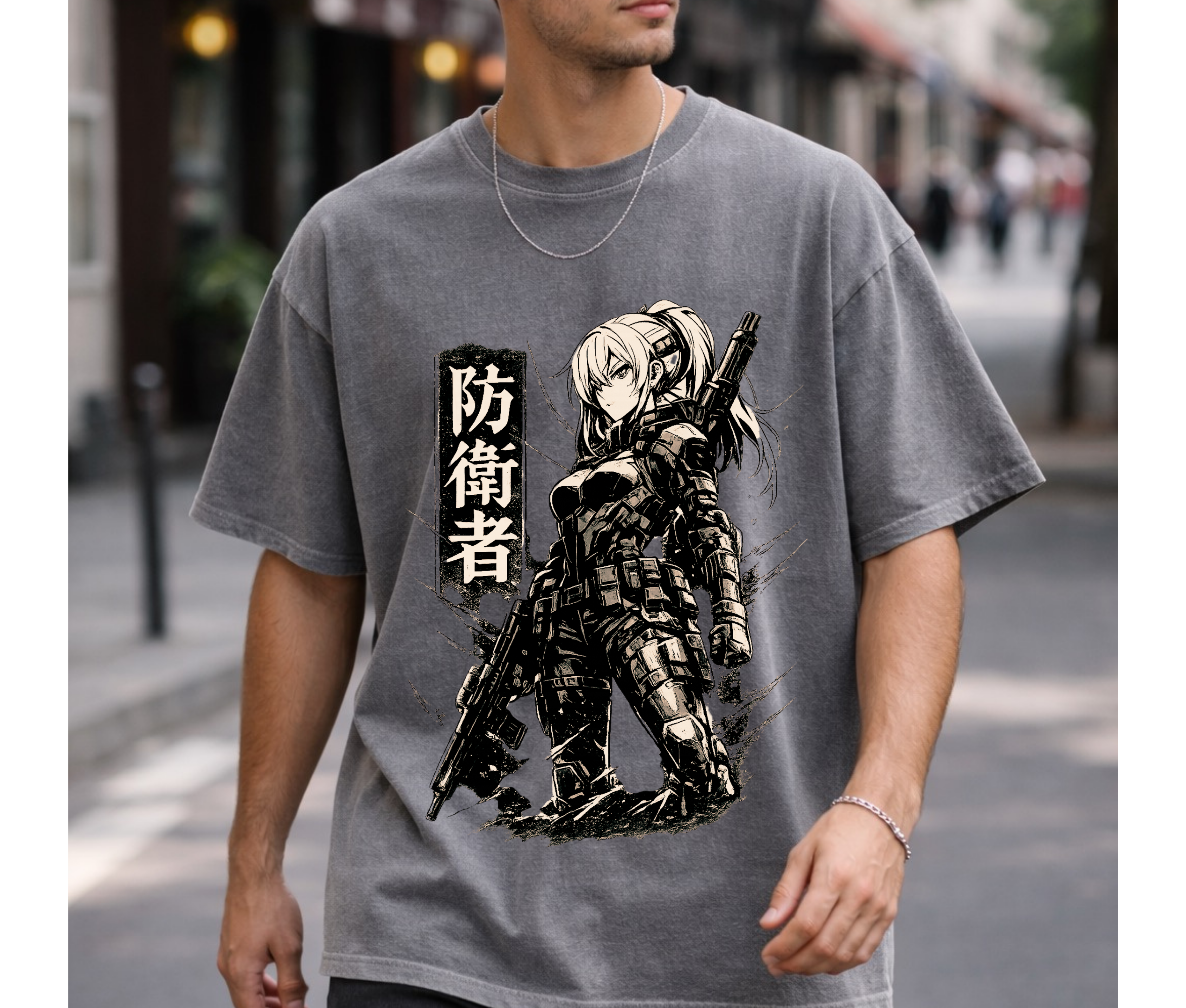 Defender Anime Streetwear Tee (防衛者)