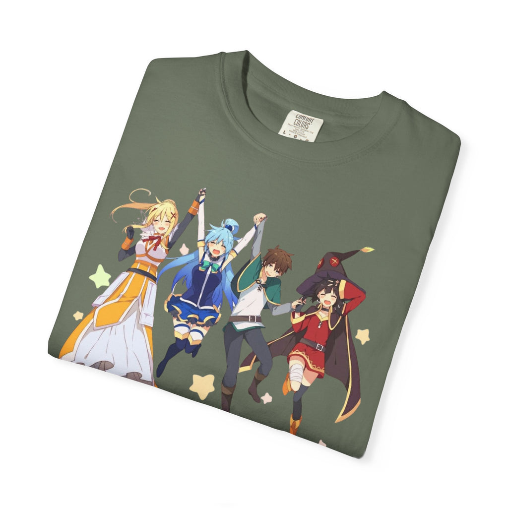 KonoSuba Anime Shirt, Funny Otaku Tee, Megumin Kazuma Aqua Darkness Shirt, Isekai Graphic T-Shirt, Unisex Weeb Gift, Comfort Colors Tee