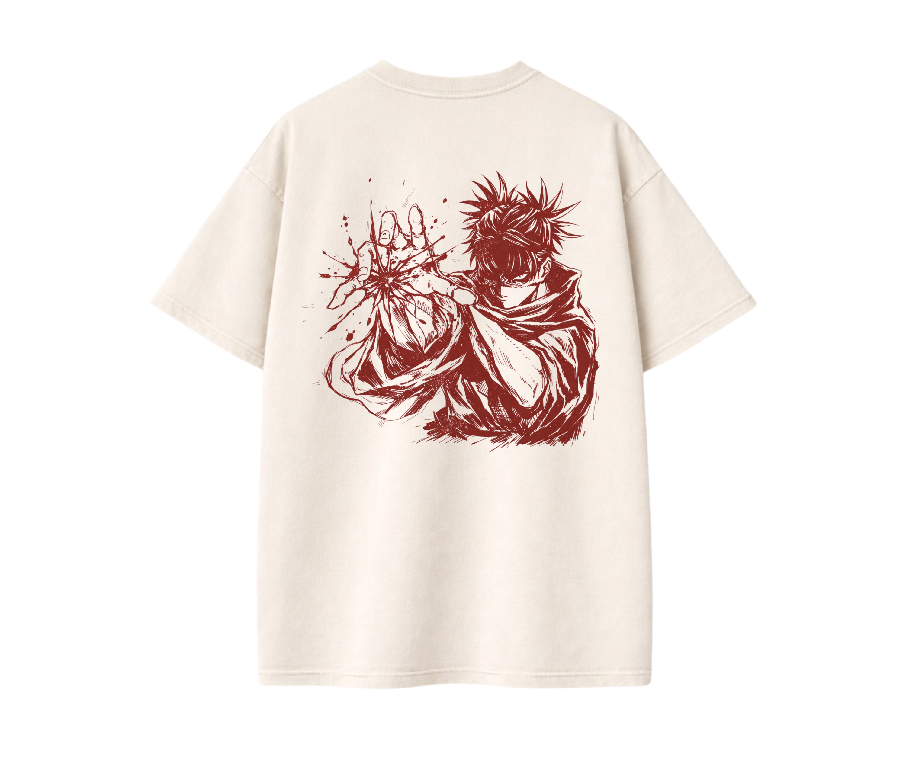 Crimson Force – Anime Streetwear 2-Sided Oversized Tee