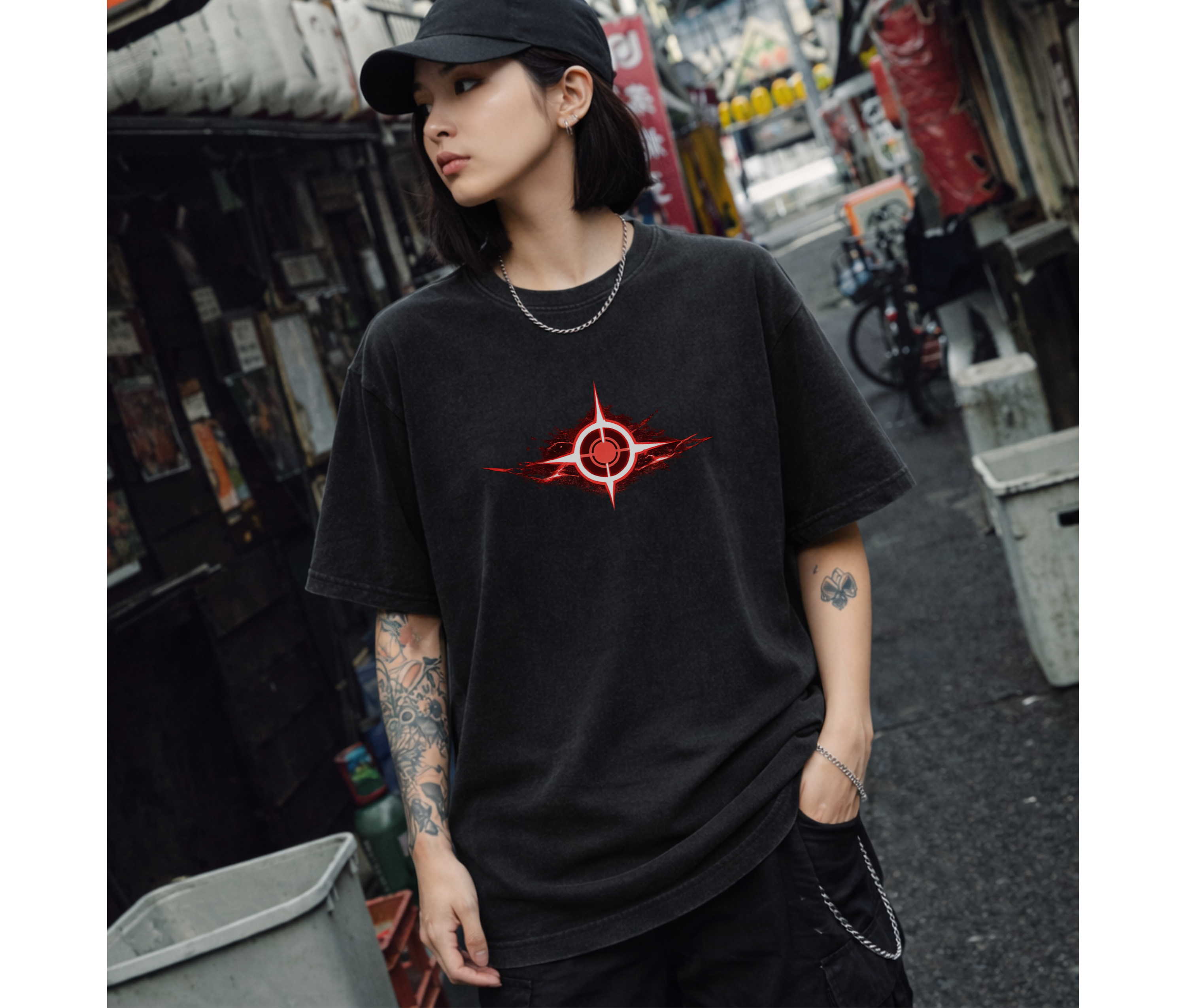 2-Sided Elf Warrior Anime Streetwear T-Shirt | Oversized Two-Sided Graphic Tee