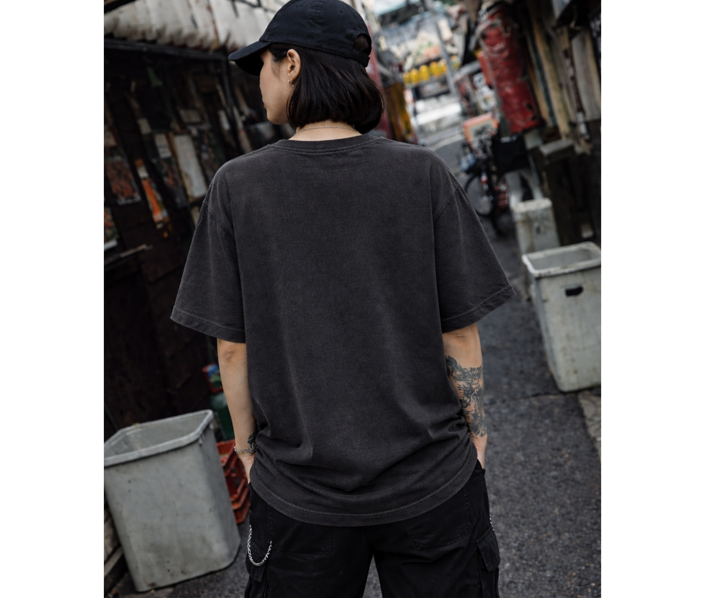 Sad Girl Anime Dark Aesthetic T-Shirt – Red Manga Streetwear Graphic Tee