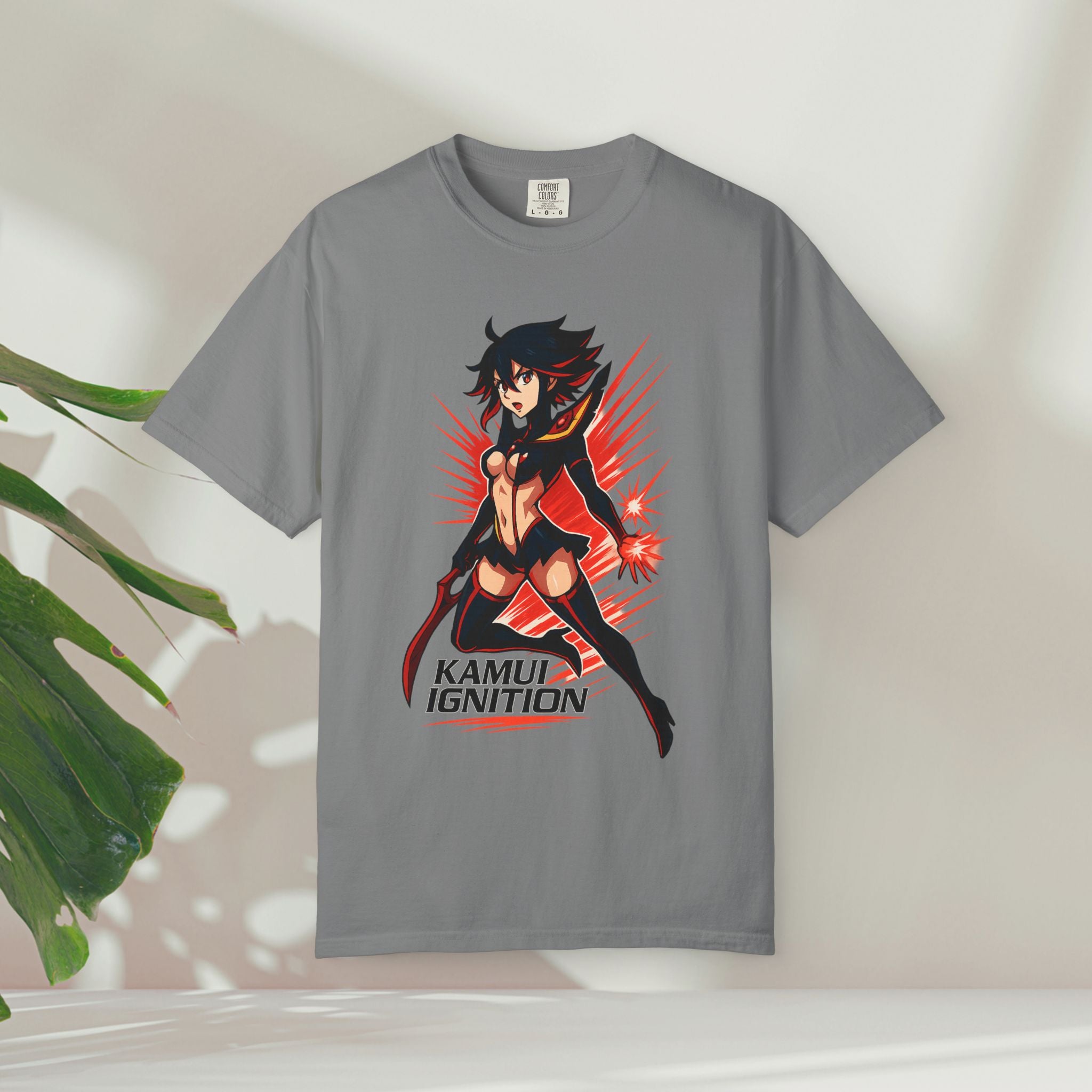 Ryuko KAMUI IGNITION Shirt, Kill la Kill Senketsu Anime Tee, Scissor Blade Pin-Up Pose, Life Fiber Power Top, Comfort Colors Gift