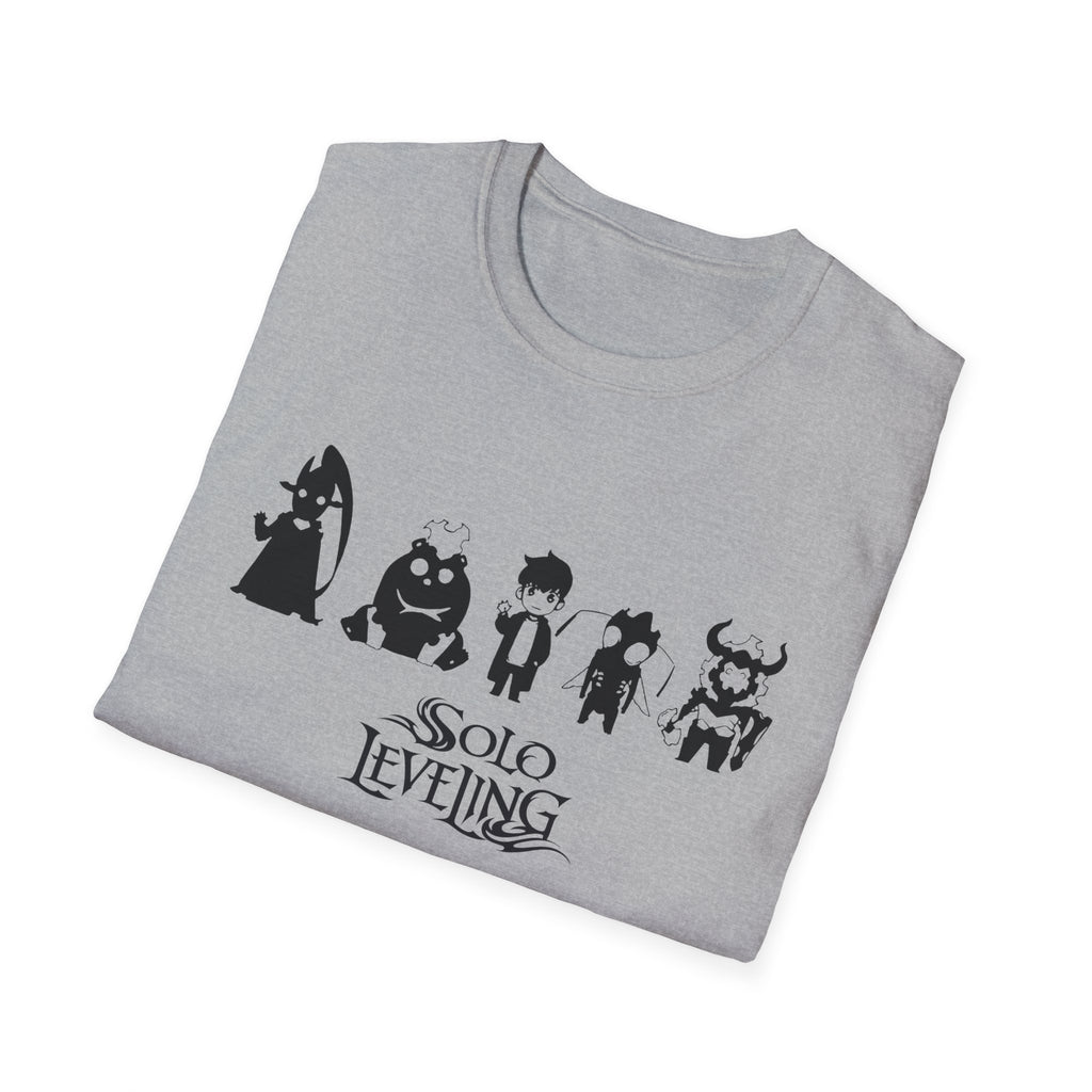 Arise Sung Jinwoo & Friend T-Shirt, Solo Leveling Anime Shirt, Shadow Monarch Graphic Tee, Japanese Manga Otaku Gift, Webtoon Fan Apparel