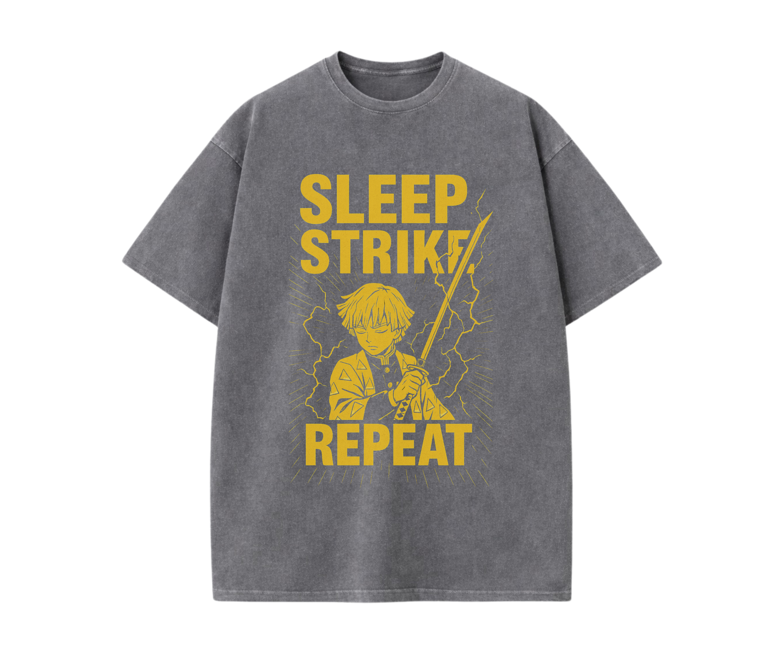 Swordsman Sleep Strike Repeat Anime Streetwear T-Shirt