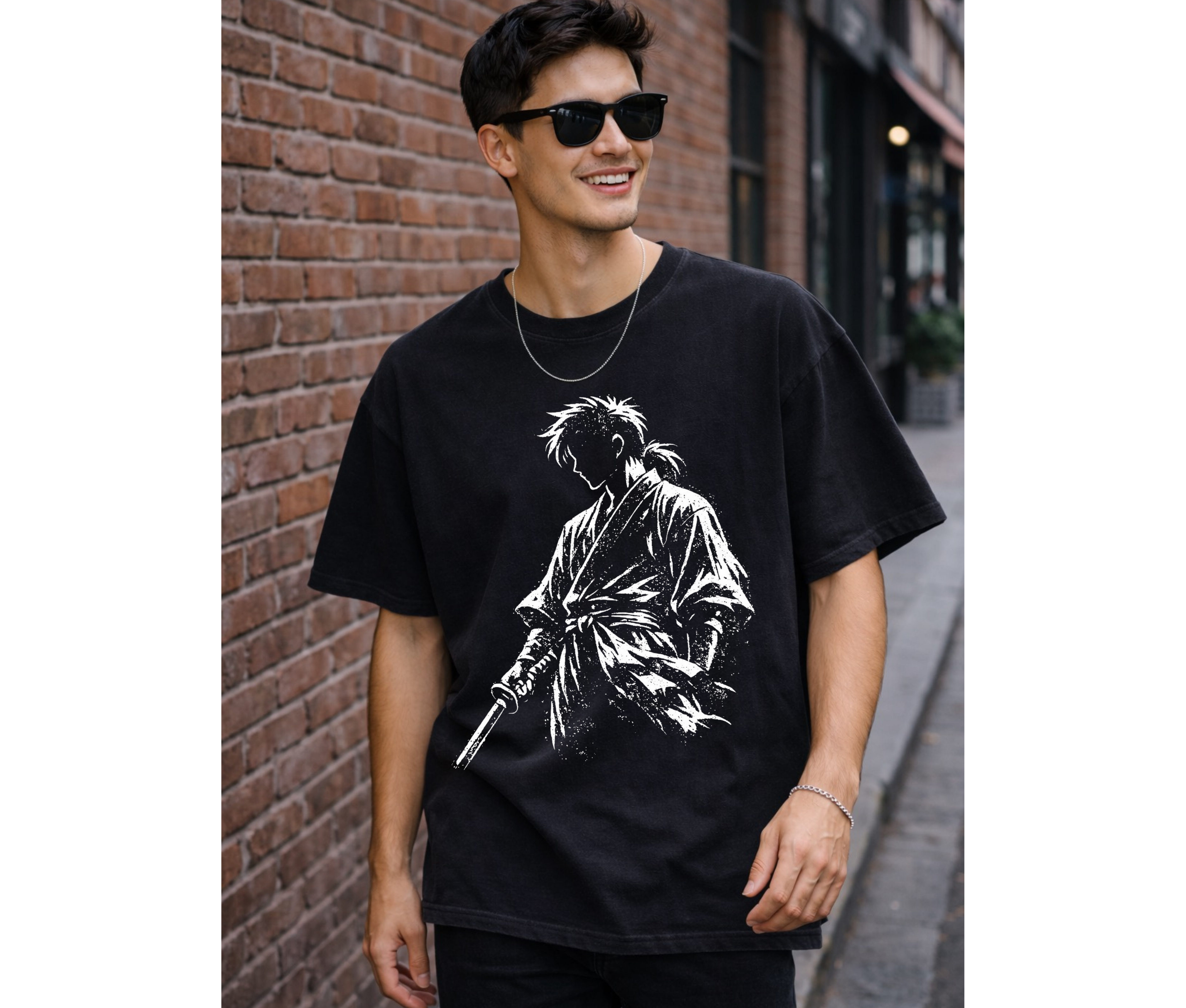 2-Sided Night Walker Ninja T-Shirt – Vintage Anime Streetwear Tee