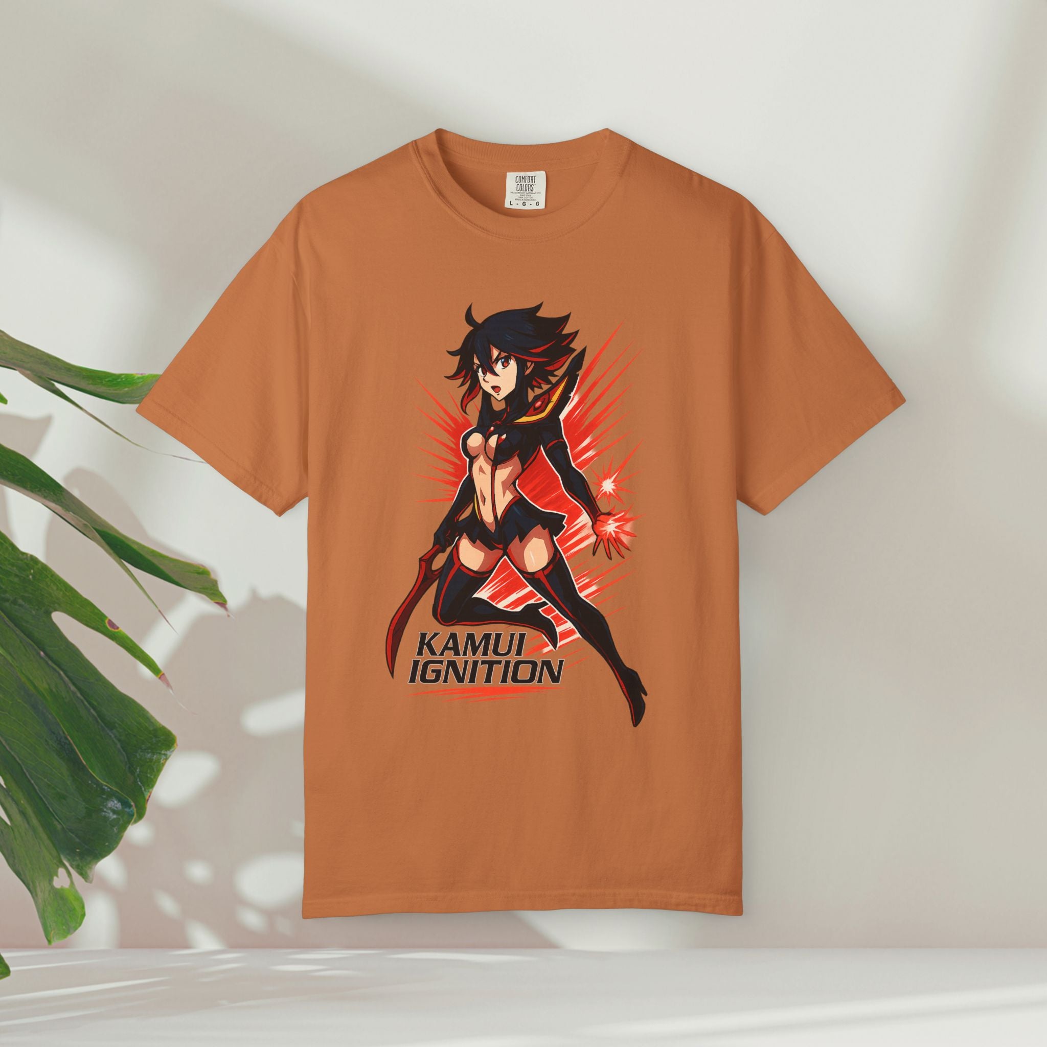 Ryuko KAMUI IGNITION Shirt, Kill la Kill Senketsu Anime Tee, Scissor Blade Pin-Up Pose, Life Fiber Power Top, Comfort Colors Gift