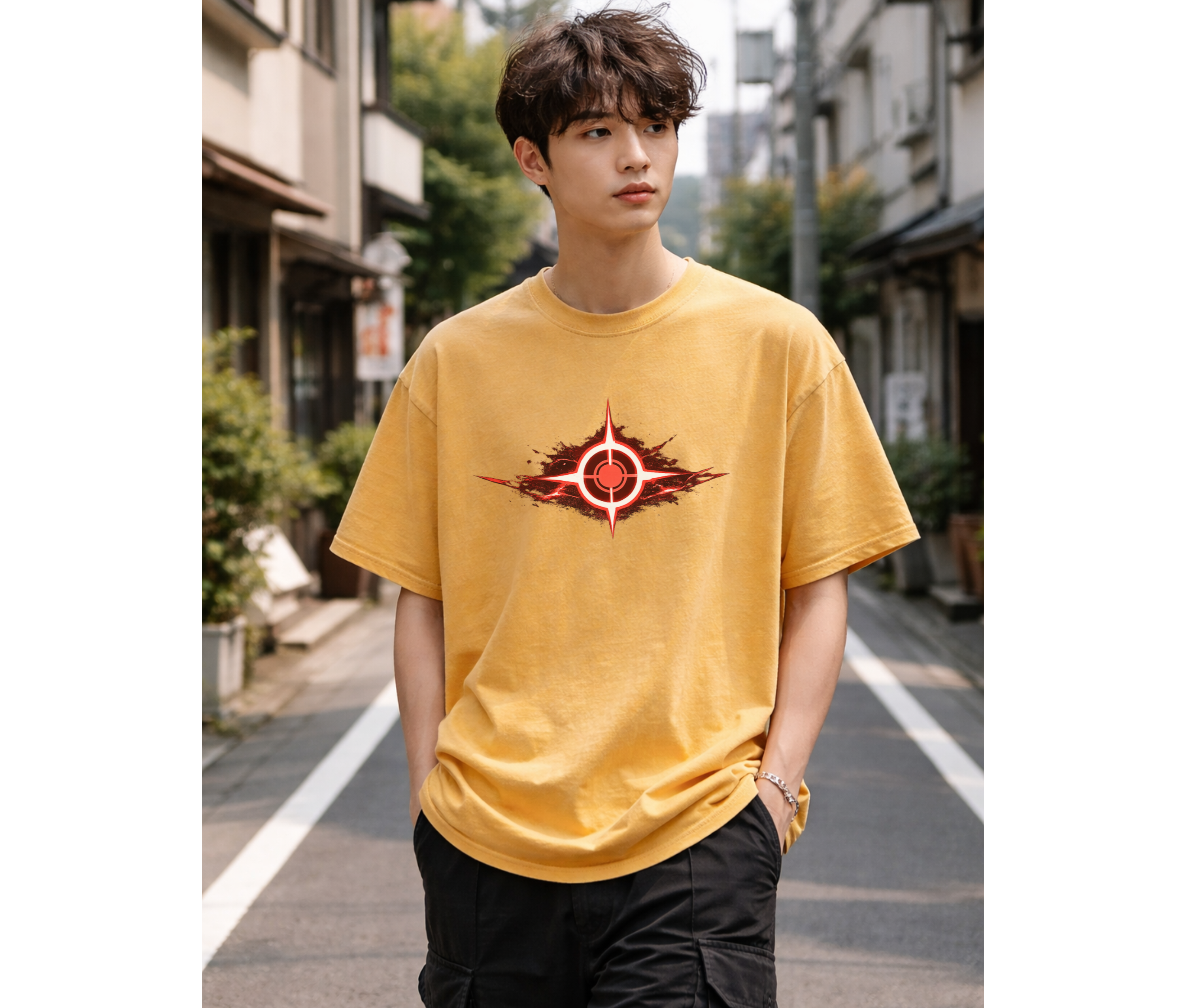 2-Sided Elf Warrior Anime Streetwear T-Shirt | Oversized Two-Sided Graphic Tee