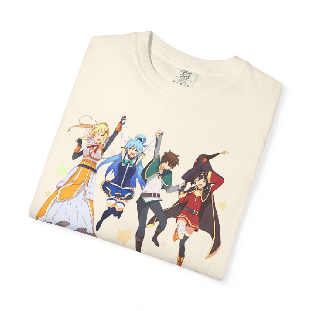 KonoSuba Anime Shirt, Funny Otaku Tee, Megumin Kazuma Aqua Darkness Shirt, Isekai Graphic T-Shirt, Unisex Weeb Gift, Comfort Colors Tee