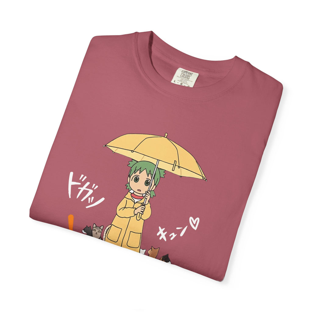 Anime Yotsuba with Cat Graphic T-Shirt