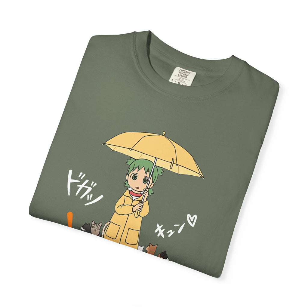 Anime Yotsuba with Cat Graphic T-Shirt