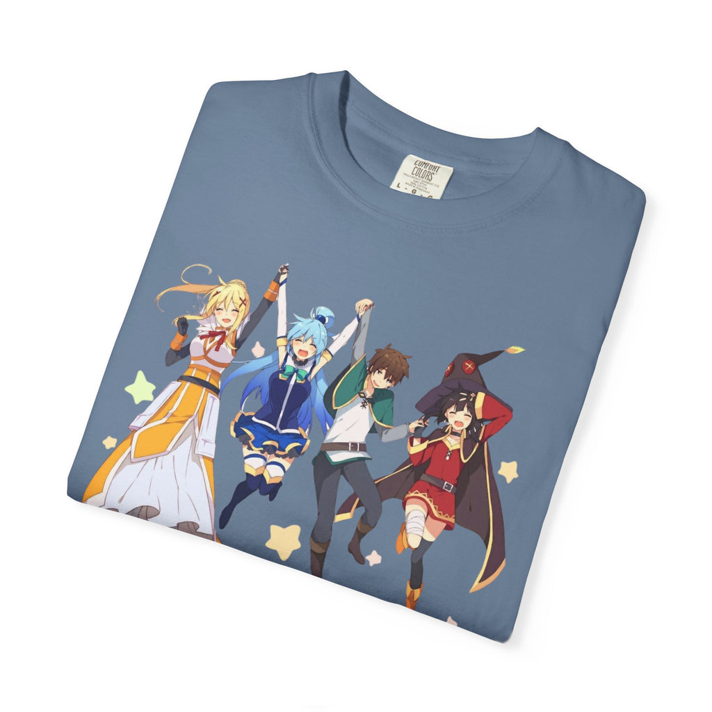 KonoSuba Anime Shirt, Funny Otaku Tee, Megumin Kazuma Aqua Darkness Shirt, Isekai Graphic T-Shirt, Unisex Weeb Gift, Comfort Colors Tee