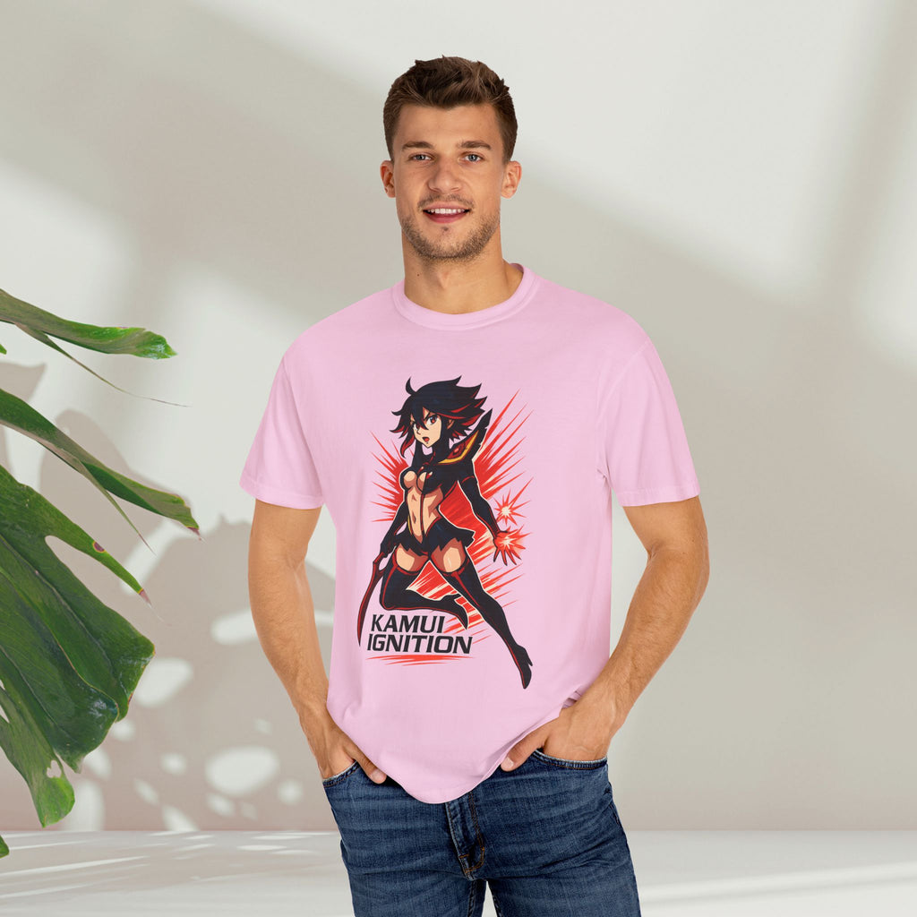 Ryuko KAMUI IGNITION Shirt, Kill la Kill Senketsu Anime Tee, Scissor Blade Pin-Up Pose, Life Fiber Power Top, Comfort Colors Gift
