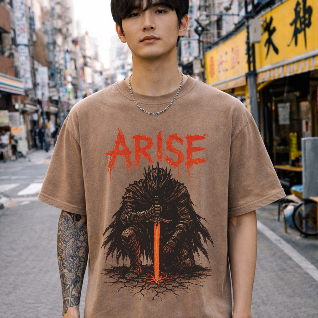Shadow Monarch Arise – Dark Anime Streetwear Tee