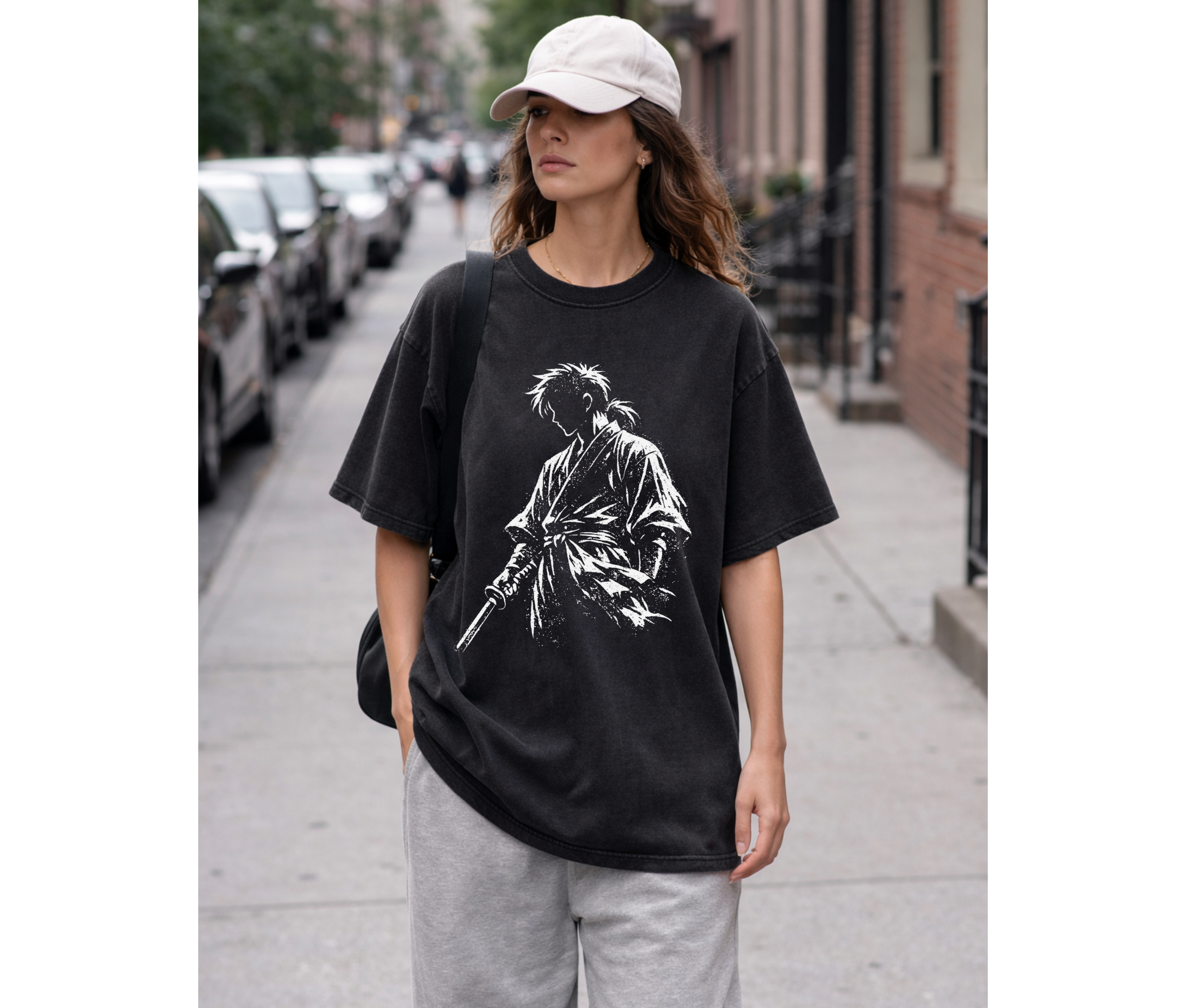2-Sided Night Walker Ninja T-Shirt – Vintage Anime Streetwear Tee