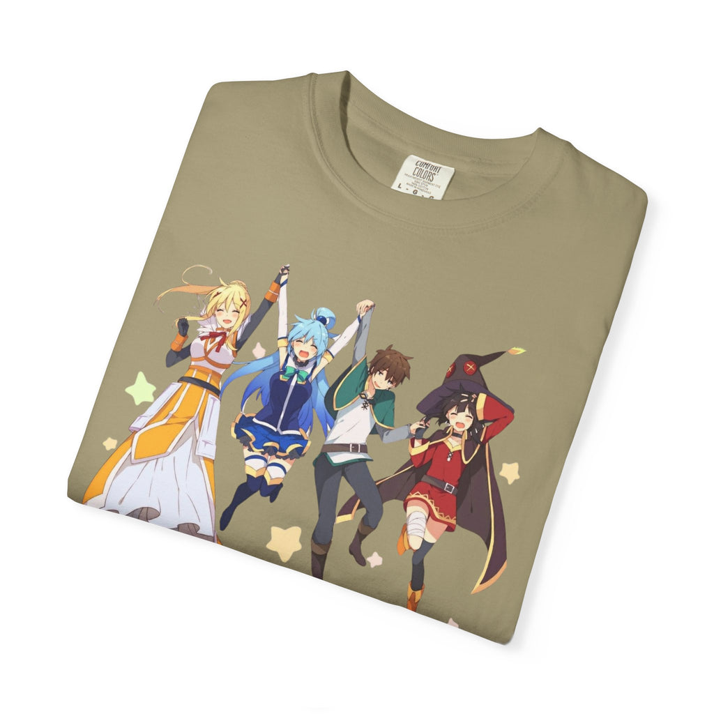 KonoSuba Anime Shirt, Funny Otaku Tee, Megumin Kazuma Aqua Darkness Shirt, Isekai Graphic T-Shirt, Unisex Weeb Gift, Comfort Colors Tee