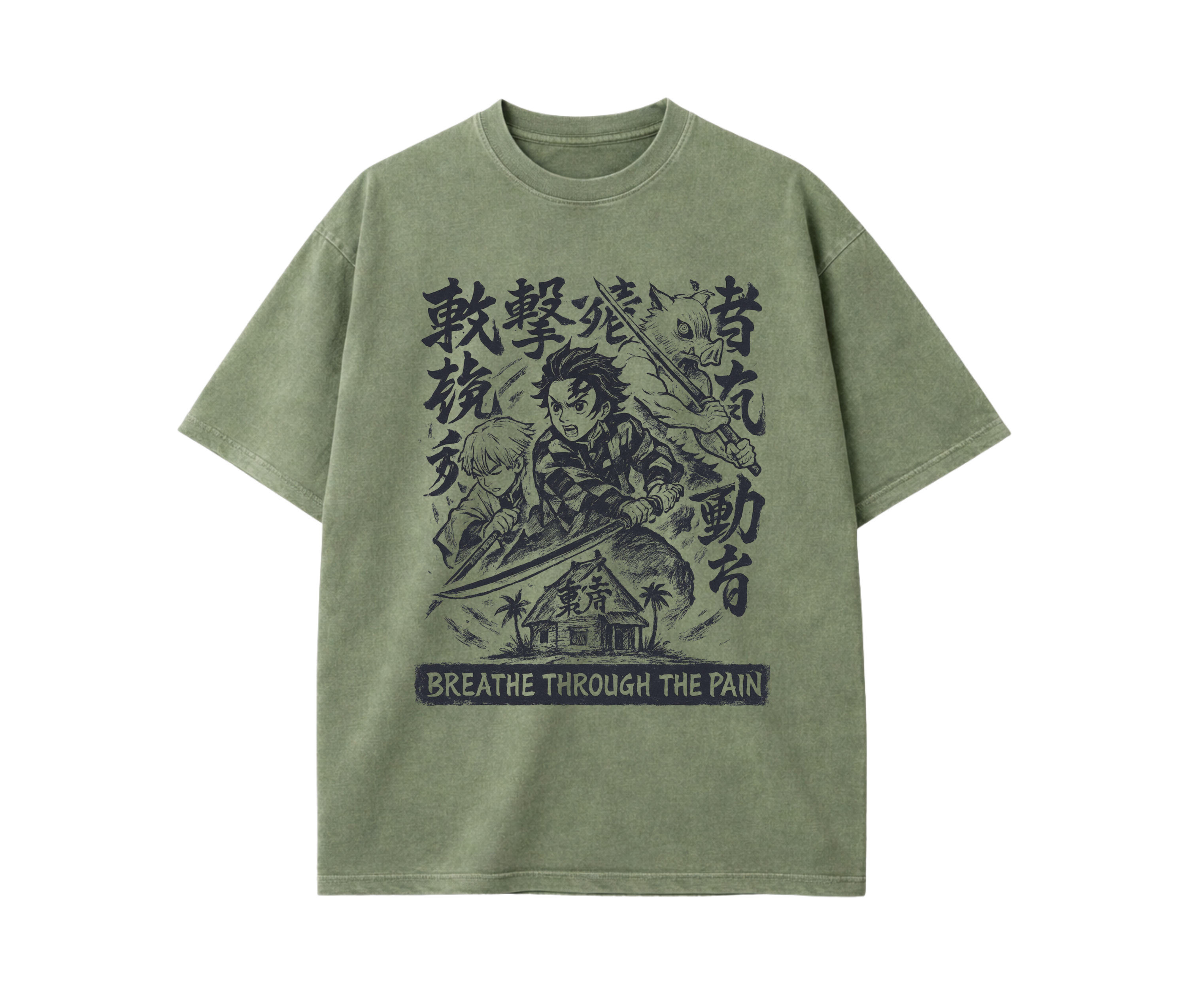 Anime-Inspired Oversized Graphic T-Shirt