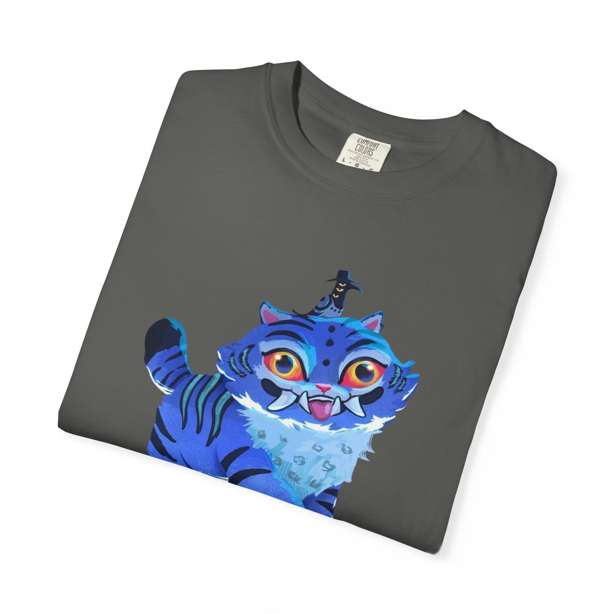 Kpop Anime Demon Hunters T-shirt - Blue Tiger Idol Graphic Tee