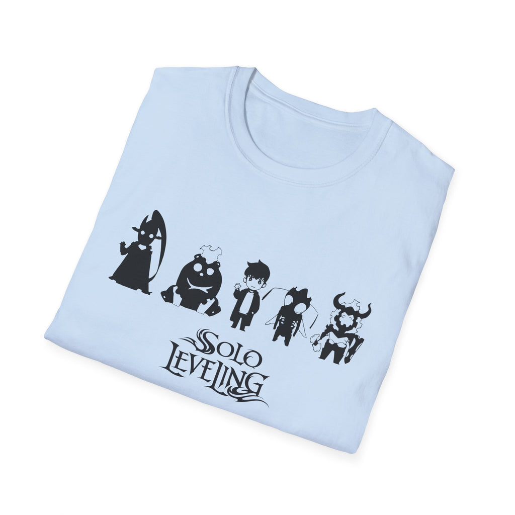 Arise Sung Jinwoo & Friend T-Shirt, Solo Leveling Anime Shirt, Shadow Monarch Graphic Tee, Japanese Manga Otaku Gift, Webtoon Fan Apparel