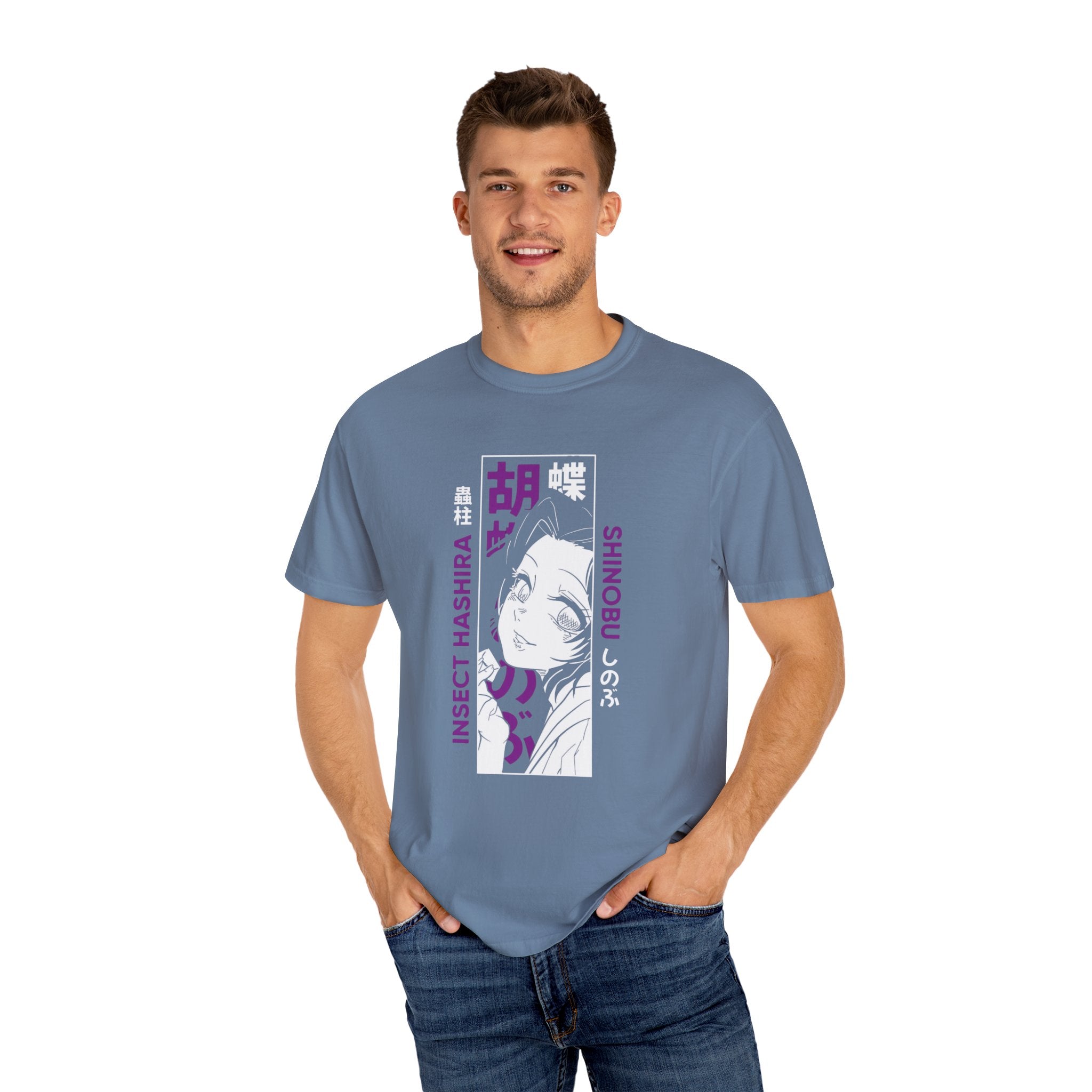 Shinobu Kocho Shirt Demon Slayer Anime Tee, Insect Hashira Graphic Shirts, Kimetsu no Yaiba T-Shirt, Otaku Gift, Japanese Aesthetic