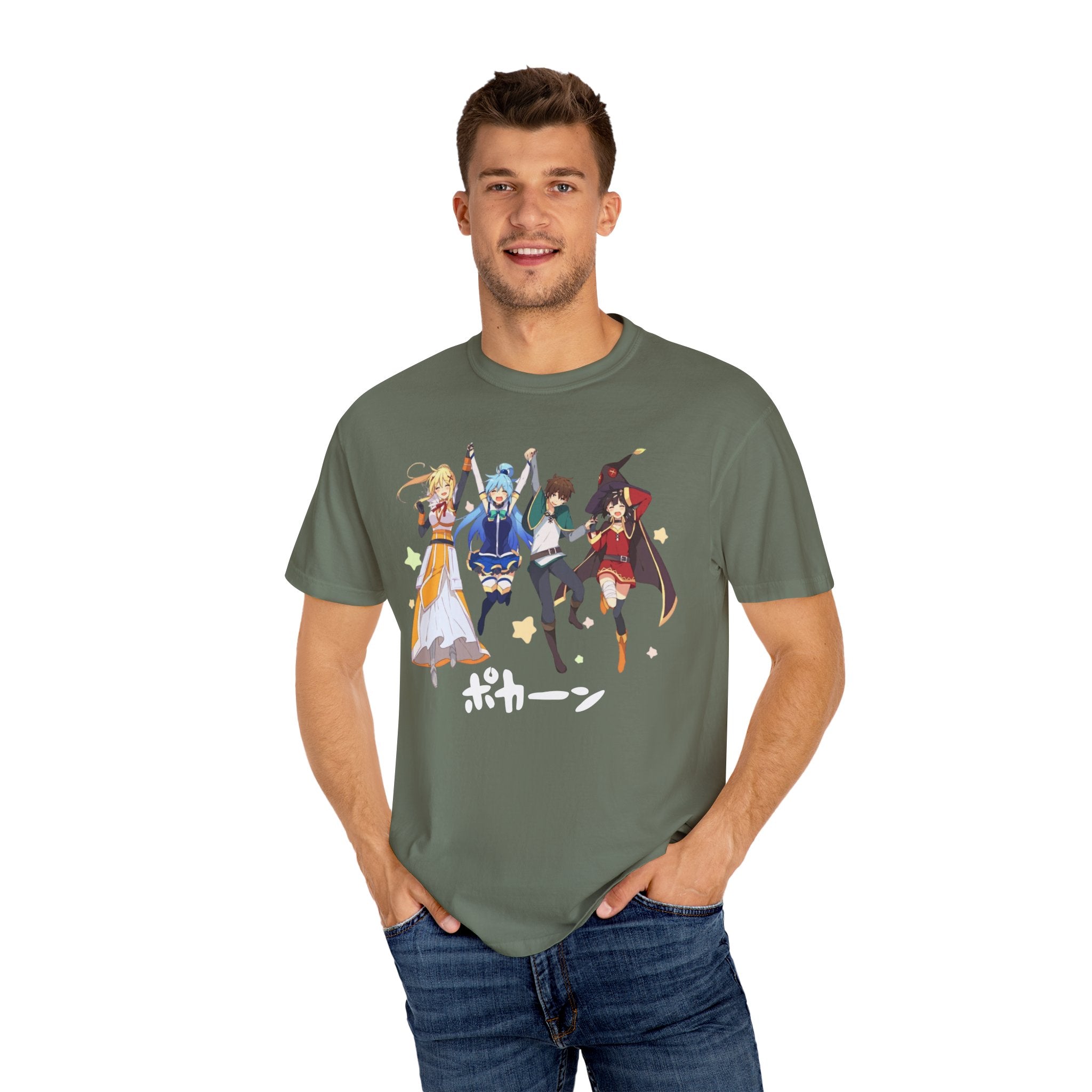 KonoSuba Anime Shirt, Funny Otaku Tee, Megumin Kazuma Aqua Darkness Shirt, Isekai Graphic T-Shirt, Unisex Weeb Gift, Comfort Colors Tee