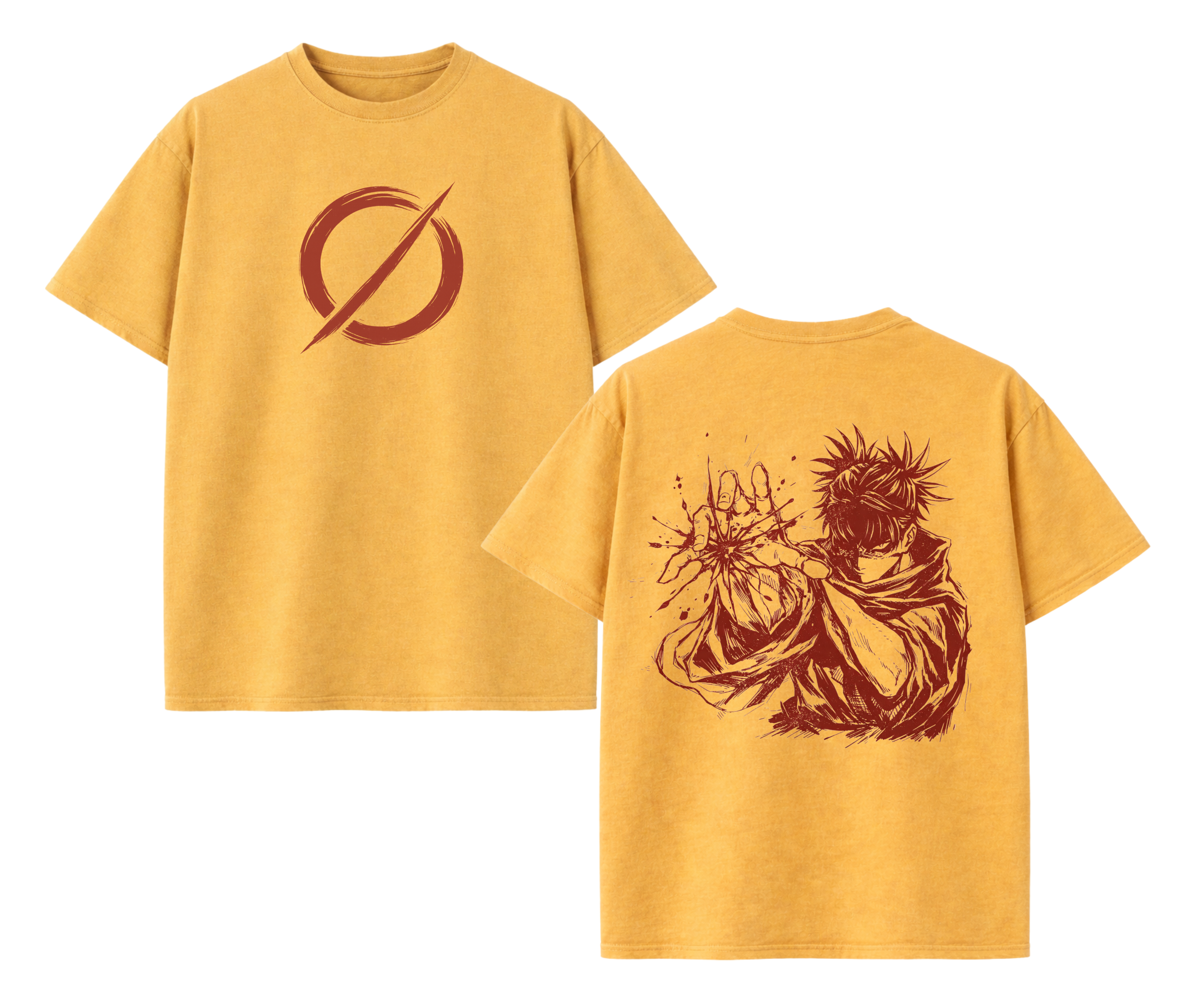 Crimson Force – Anime Streetwear 2-Sided Oversized Tee